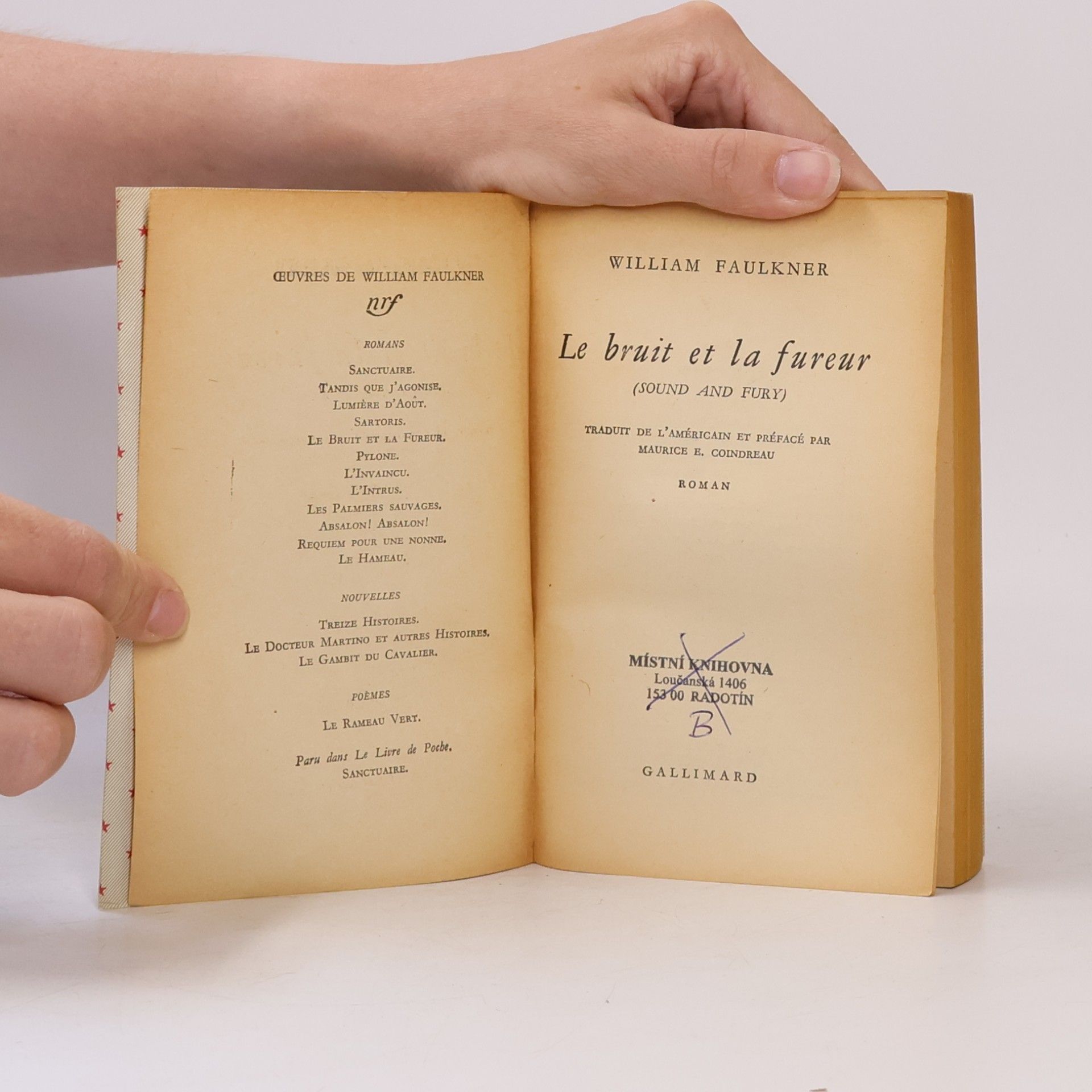 William Faulkner Le bruit et la fureur