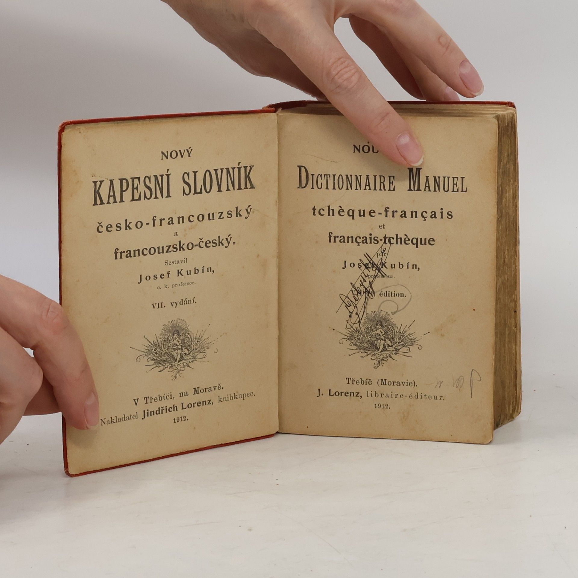 Josef Štefan Kubín Nový kapesní slovník česko-francouzský a francouzsko-český