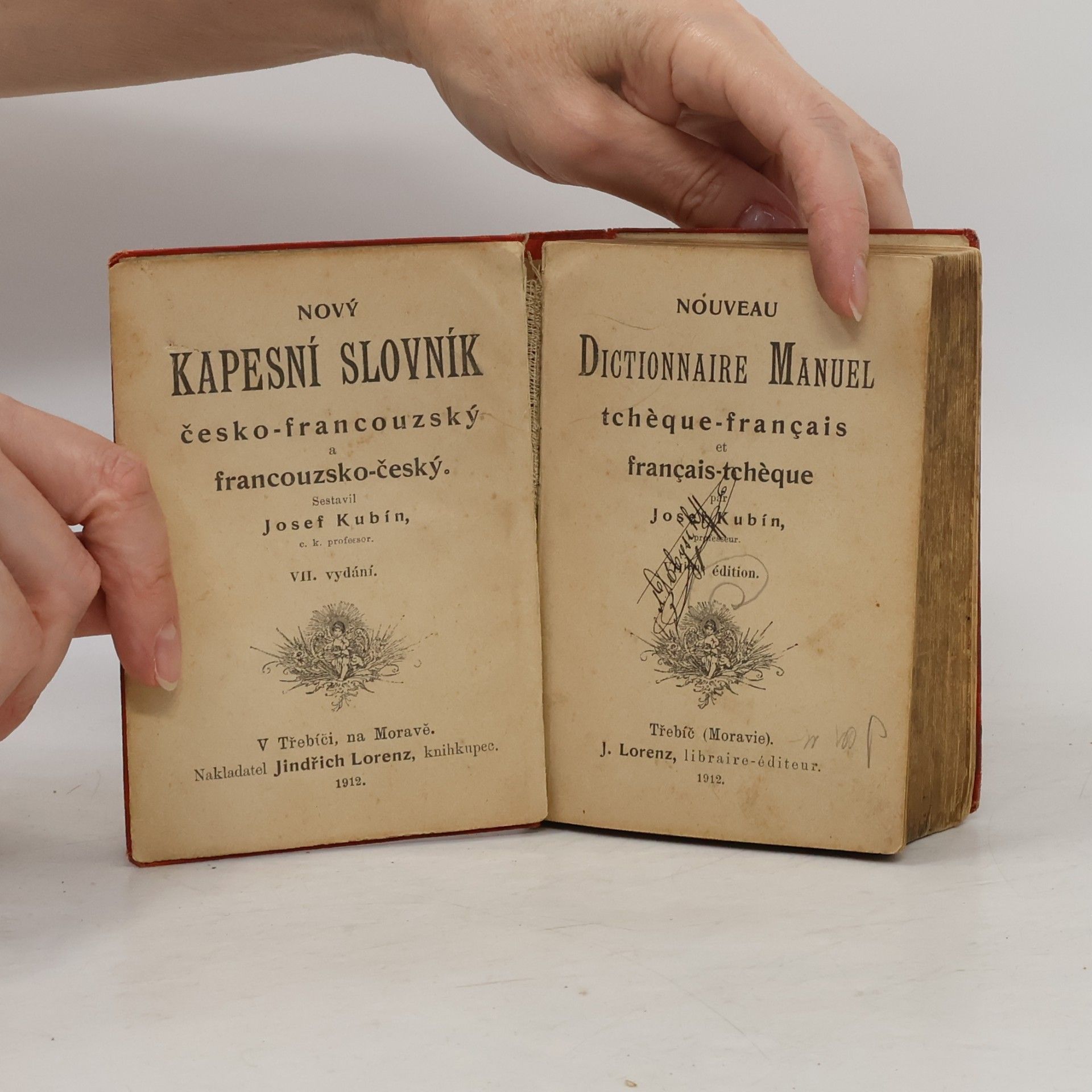 Josef Štefan Kubín Nový kapesní slovník česko-francouzský a francouzsko-český