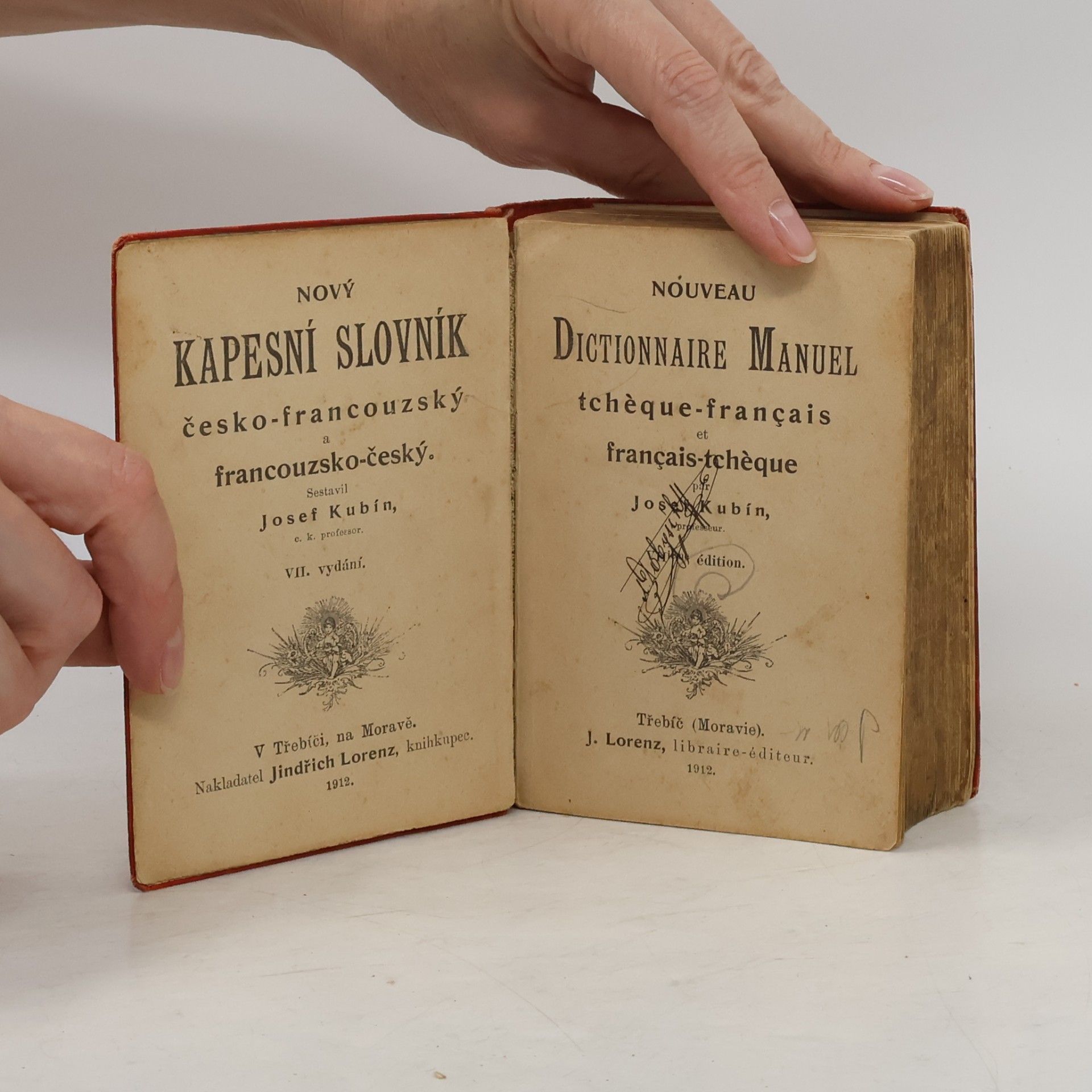 Josef Štefan Kubín Nový kapesní slovník česko-francouzský a francouzsko-český