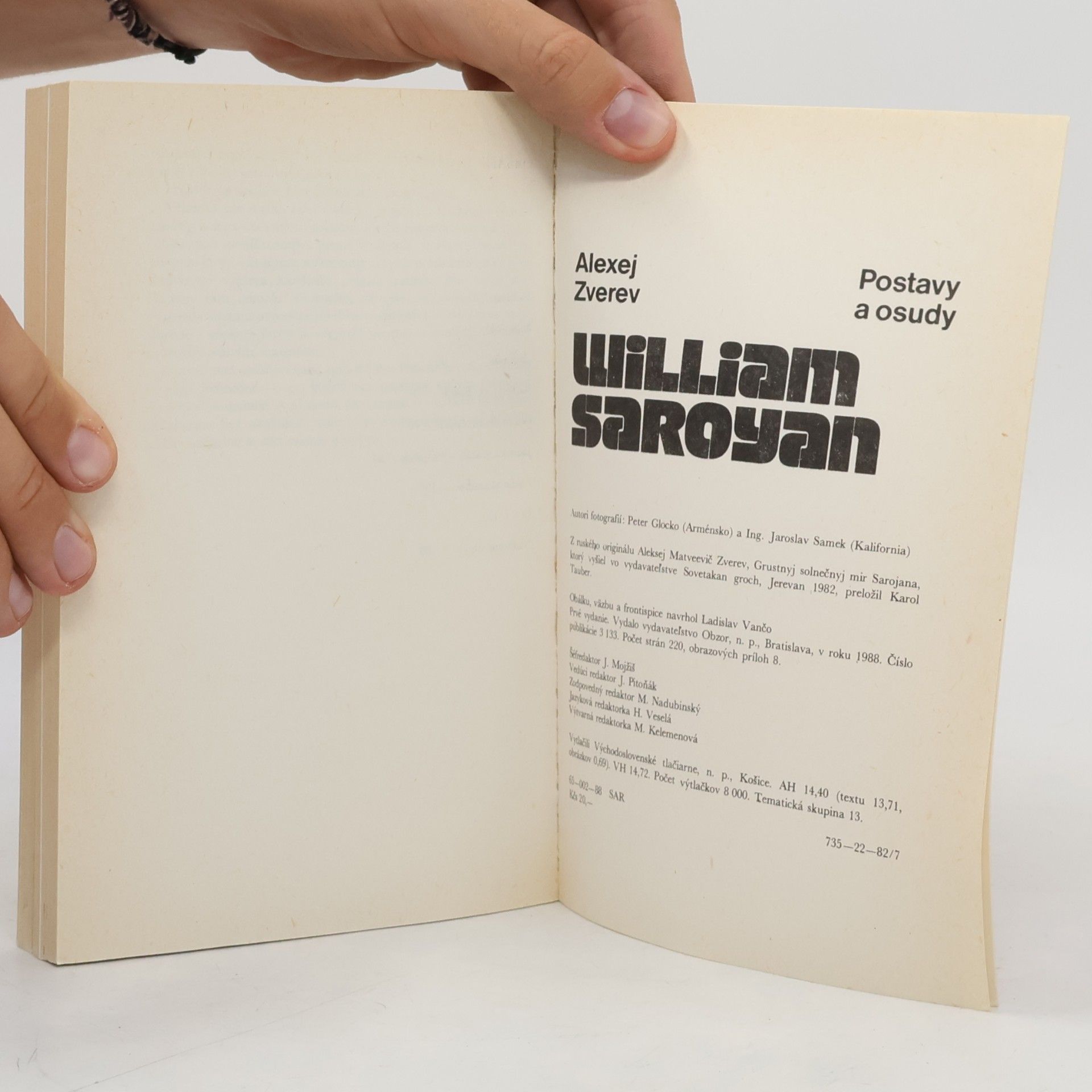 Alexej Zverev William Saroyan: postavy a osudy
