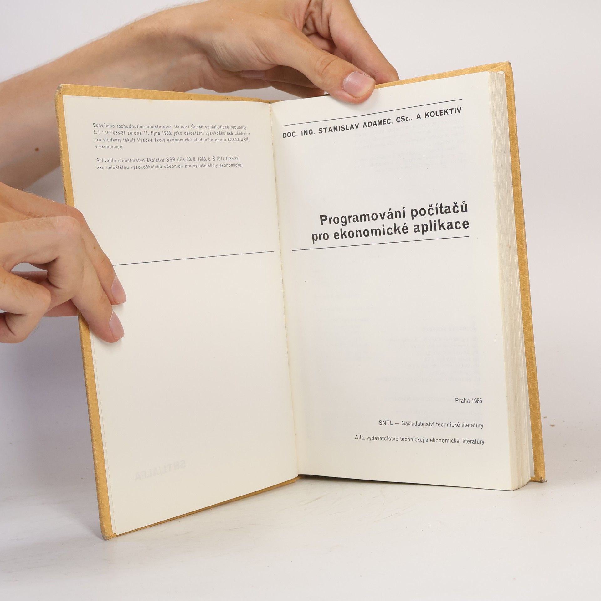 Stanislav Adamec Programování počítačů pro ekonomické aplikace