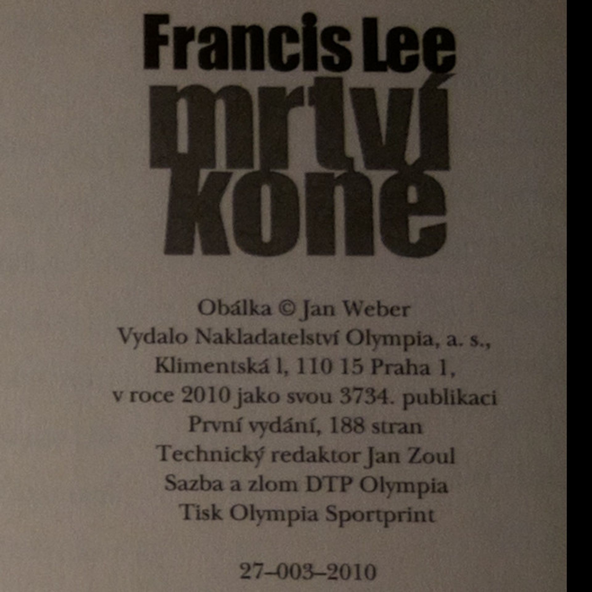 Lee Francis Mrtví koně