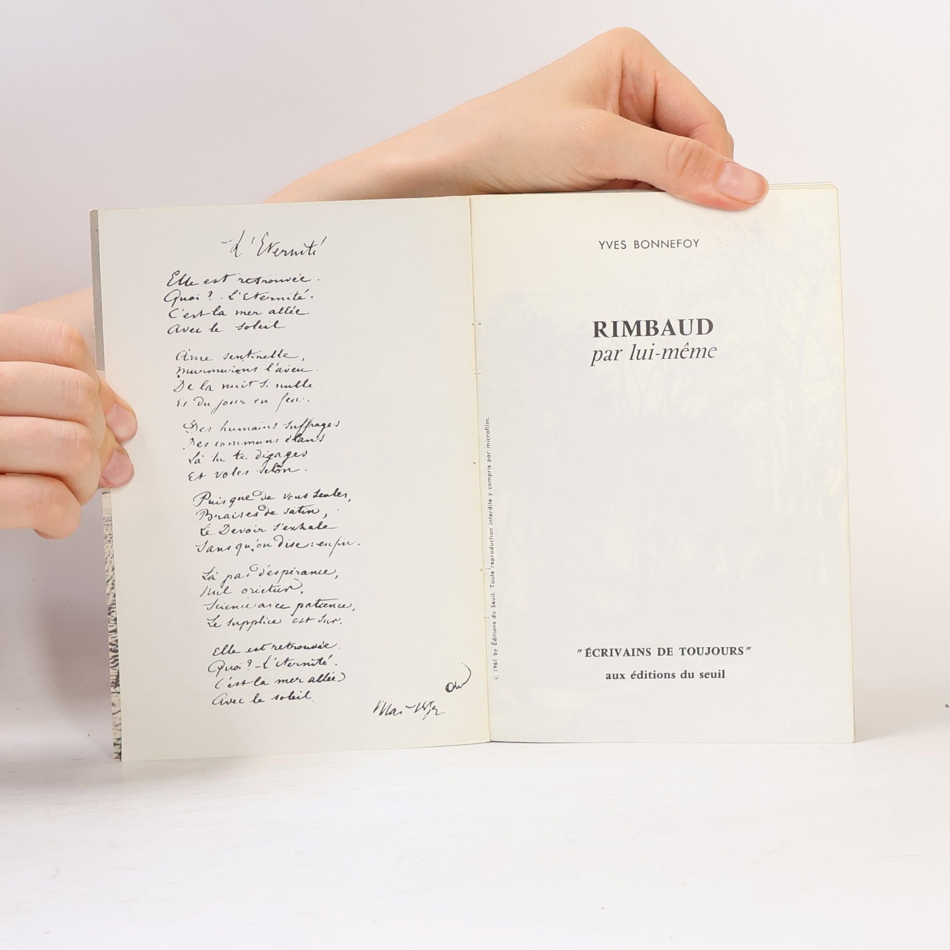 Yves Bonnefoy Rimbaud par lui-même