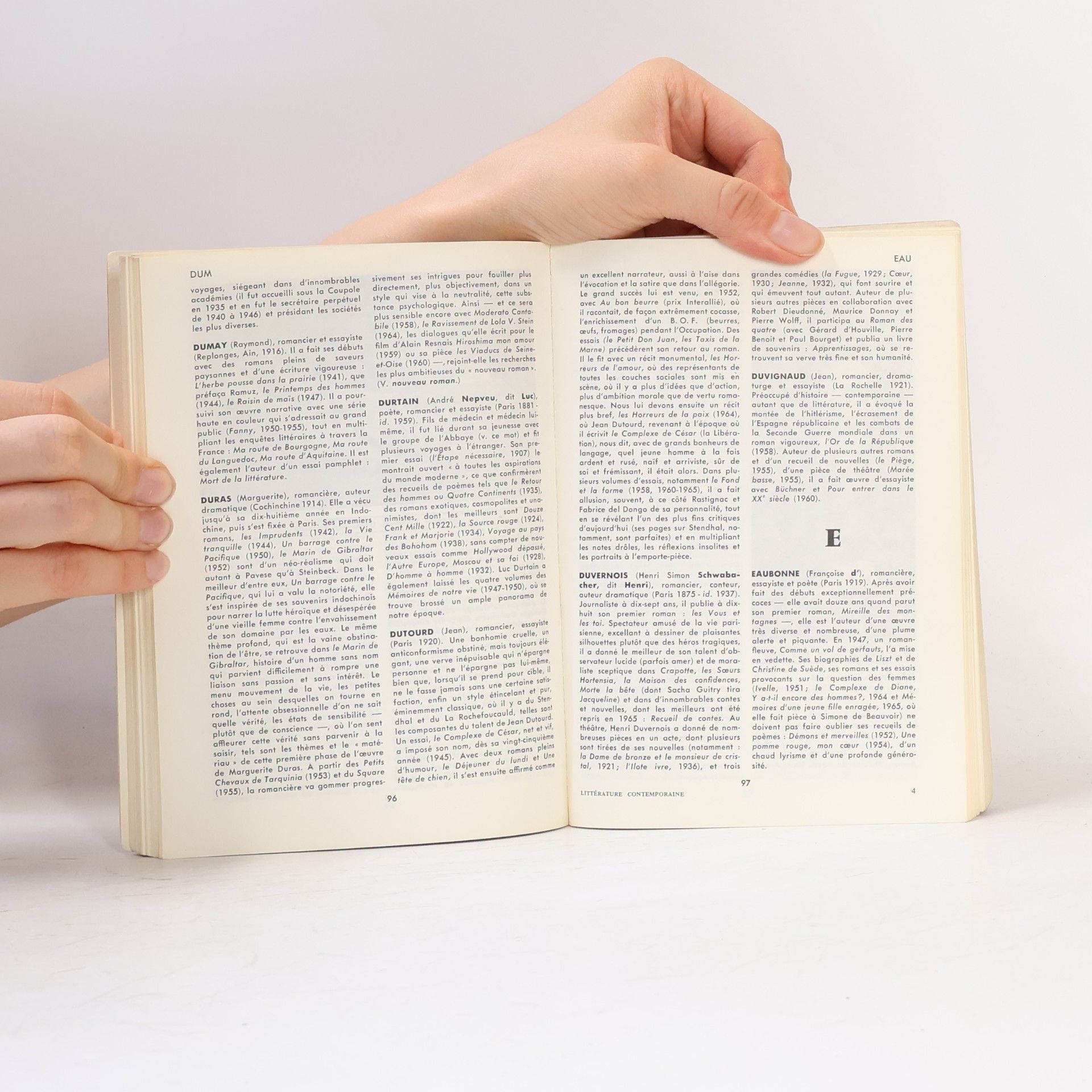 André Bourin Dictionnaire de la littérature française contemporaine