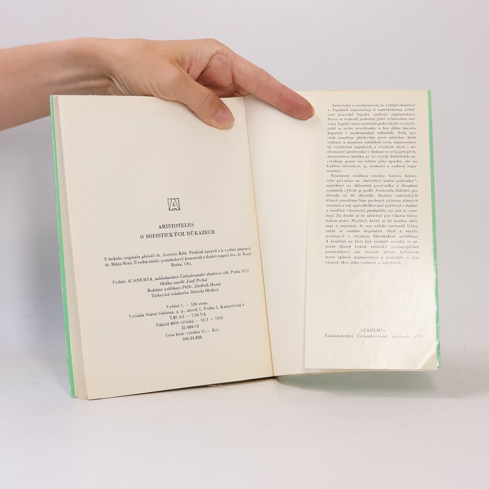 Aristotle Aristoteles o sofistických důkazech