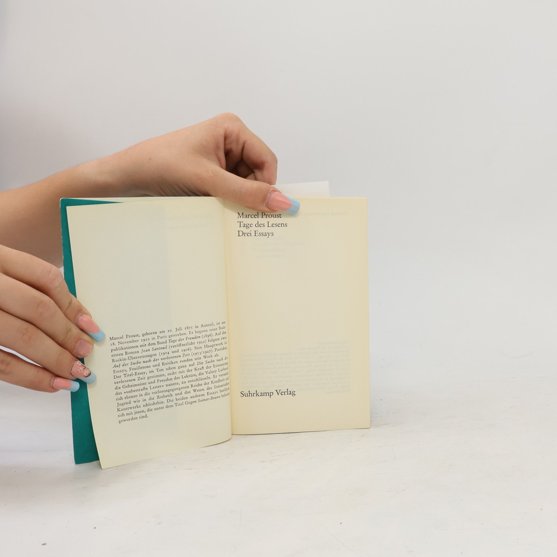 Marcel Proust Tage des Lesens