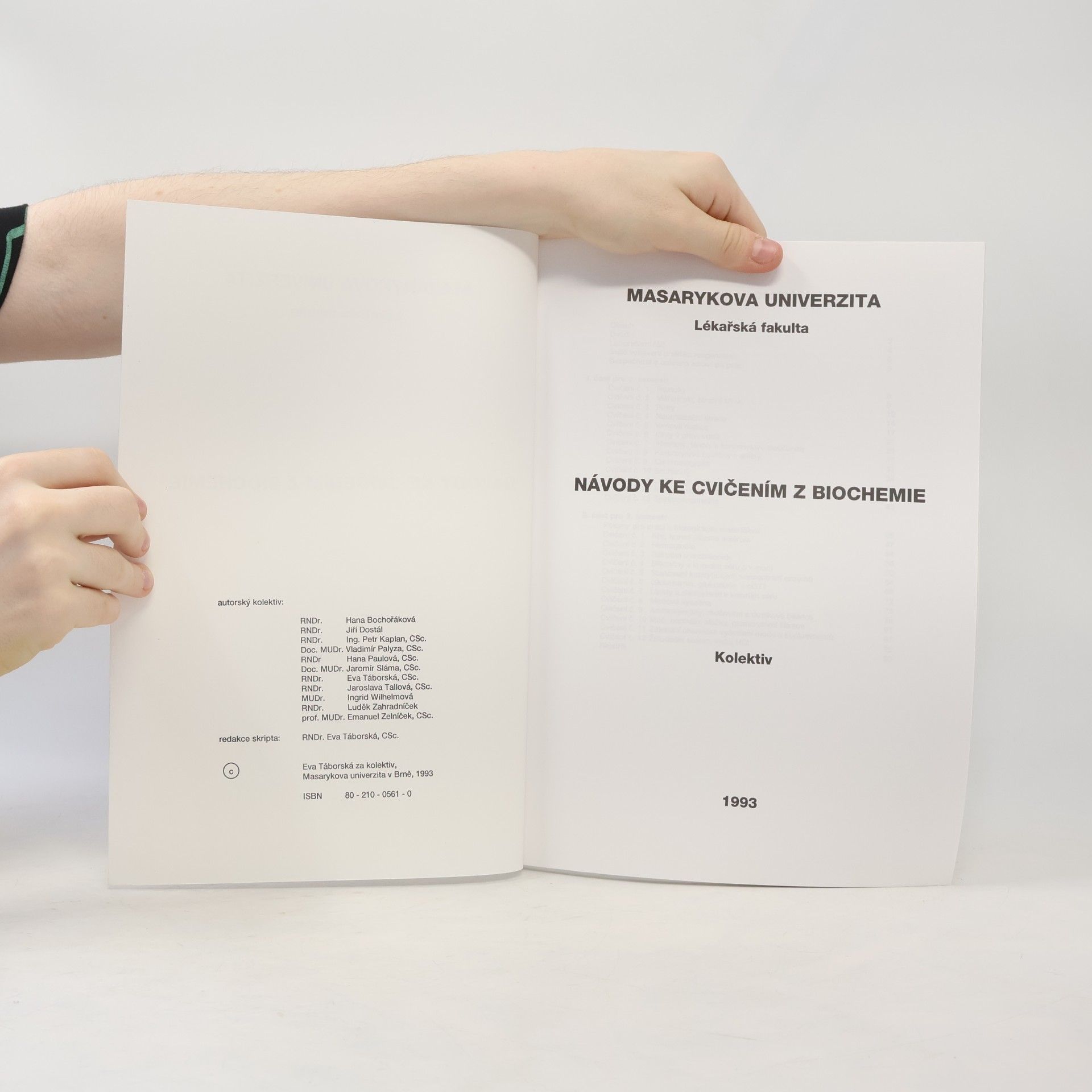 Hana Bochořáková Návody ke cvičením z biochemie