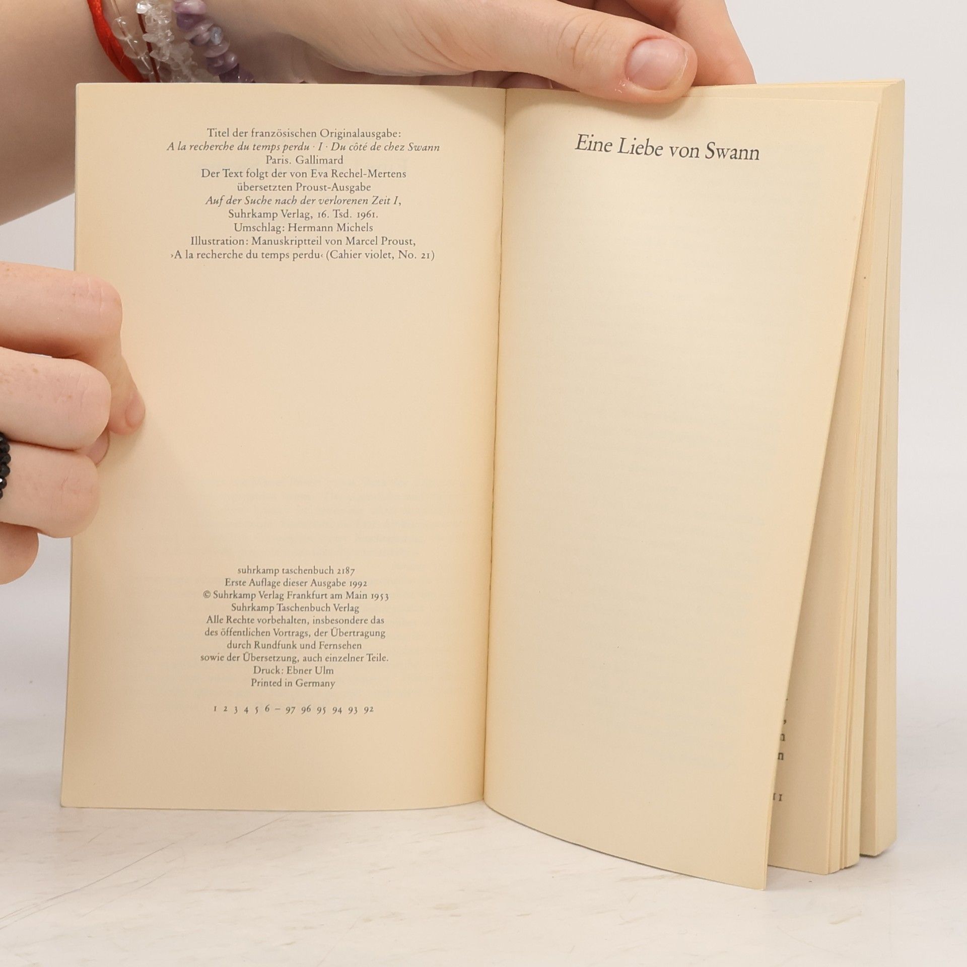 Marcel Proust Eine Liebe von Swann