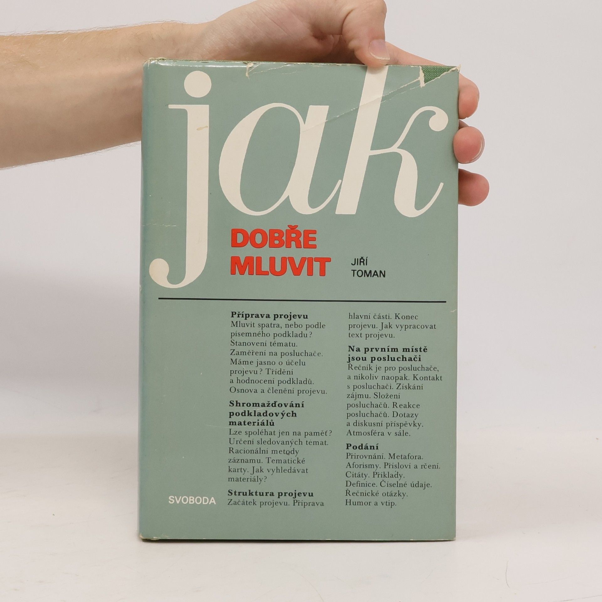 Jiří Toman Jak dobře mluvit