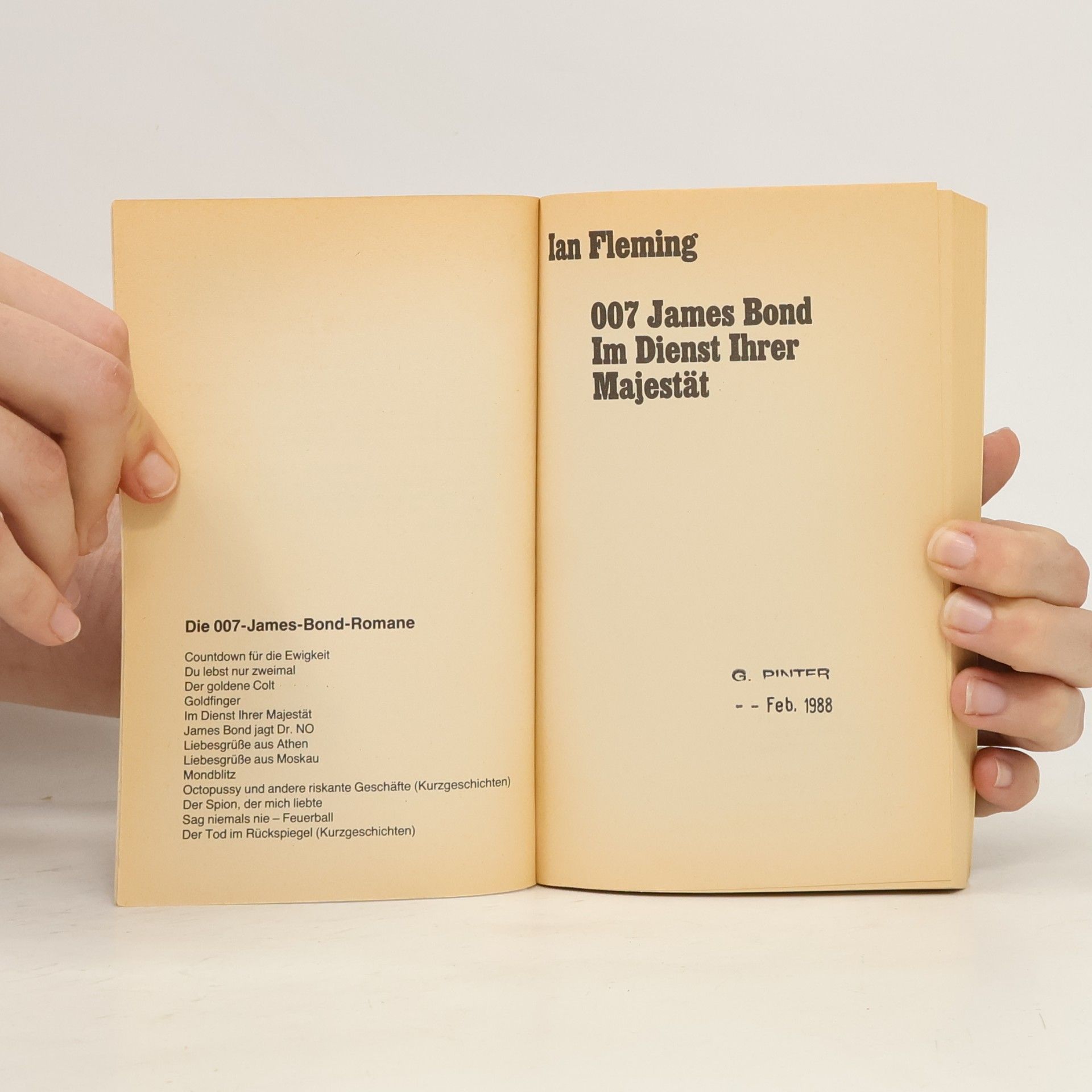 Ian Fleming 007 James Bond Im Dienst Ihrer Majestät