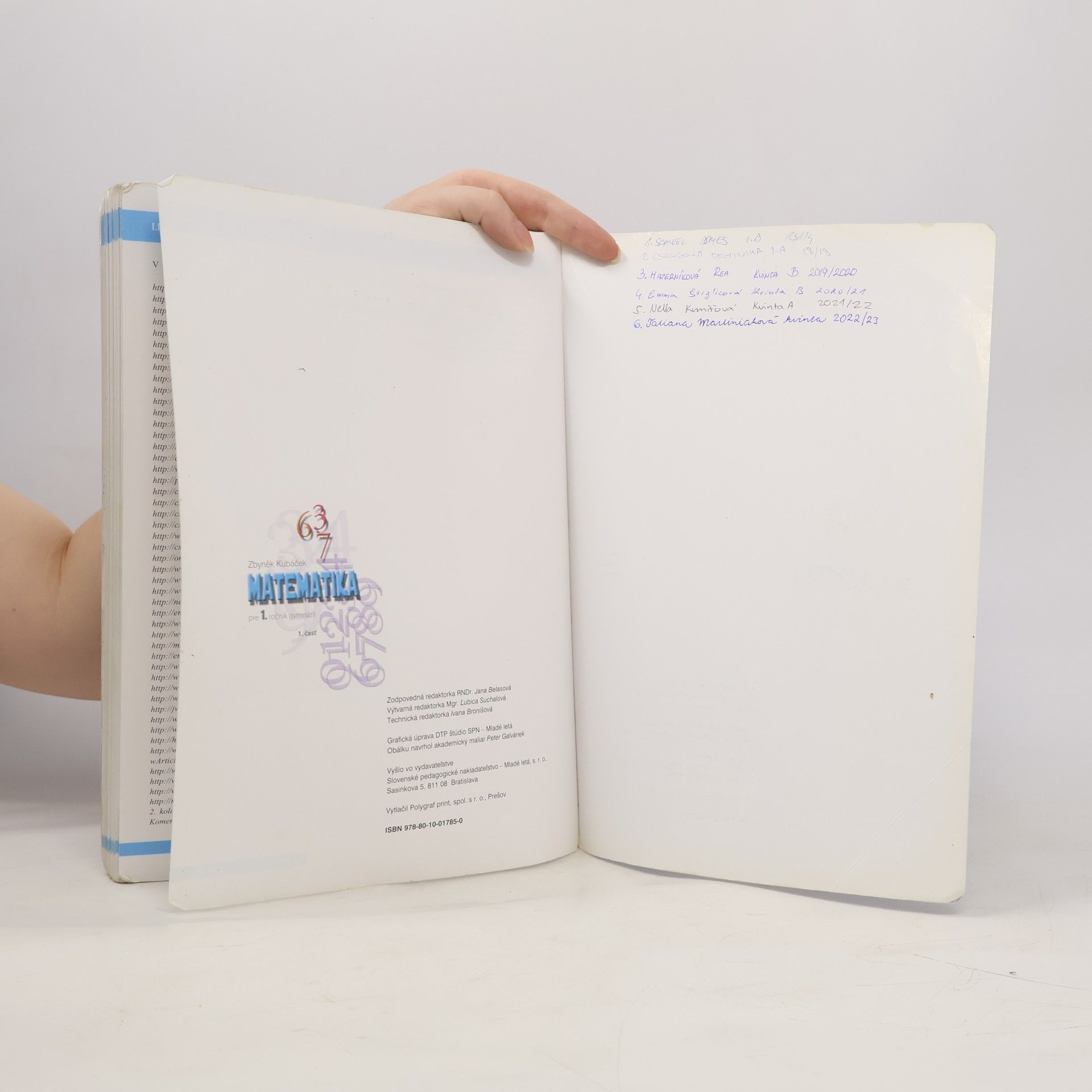 Autorenkollektiv Matematika pre 1. ročník gymnázií
