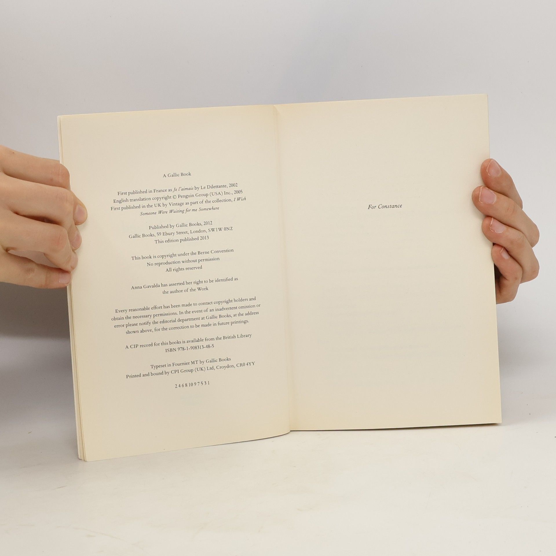 Anna Gavalda Someone I Loved. Ich habe sie geliebt, englische Ausgabe