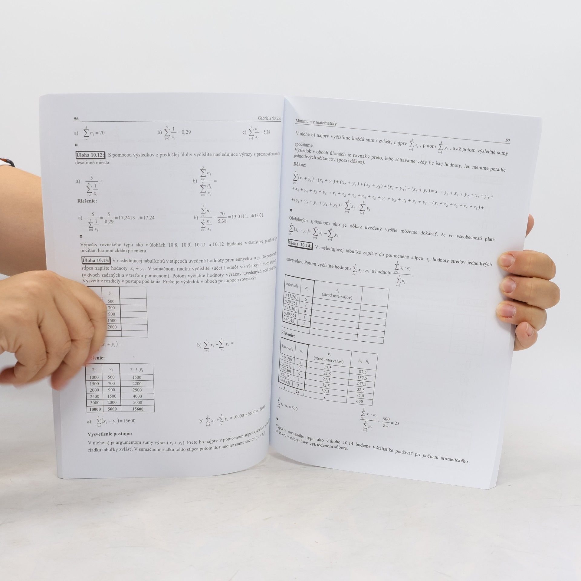 Gabriela Novákovä Minimum z matematiky