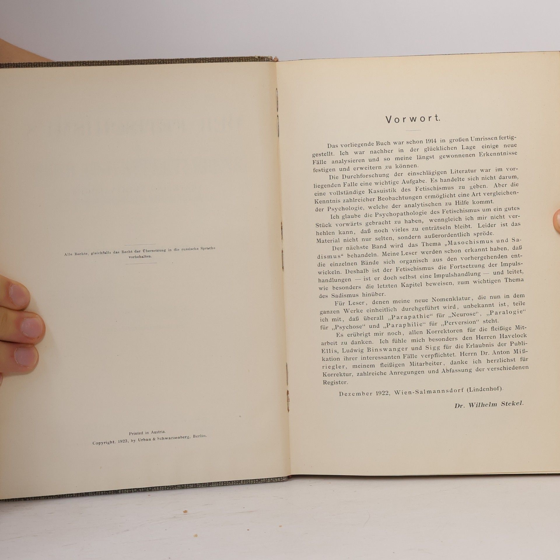 Wilhelm Stekel Der Fetischismus
