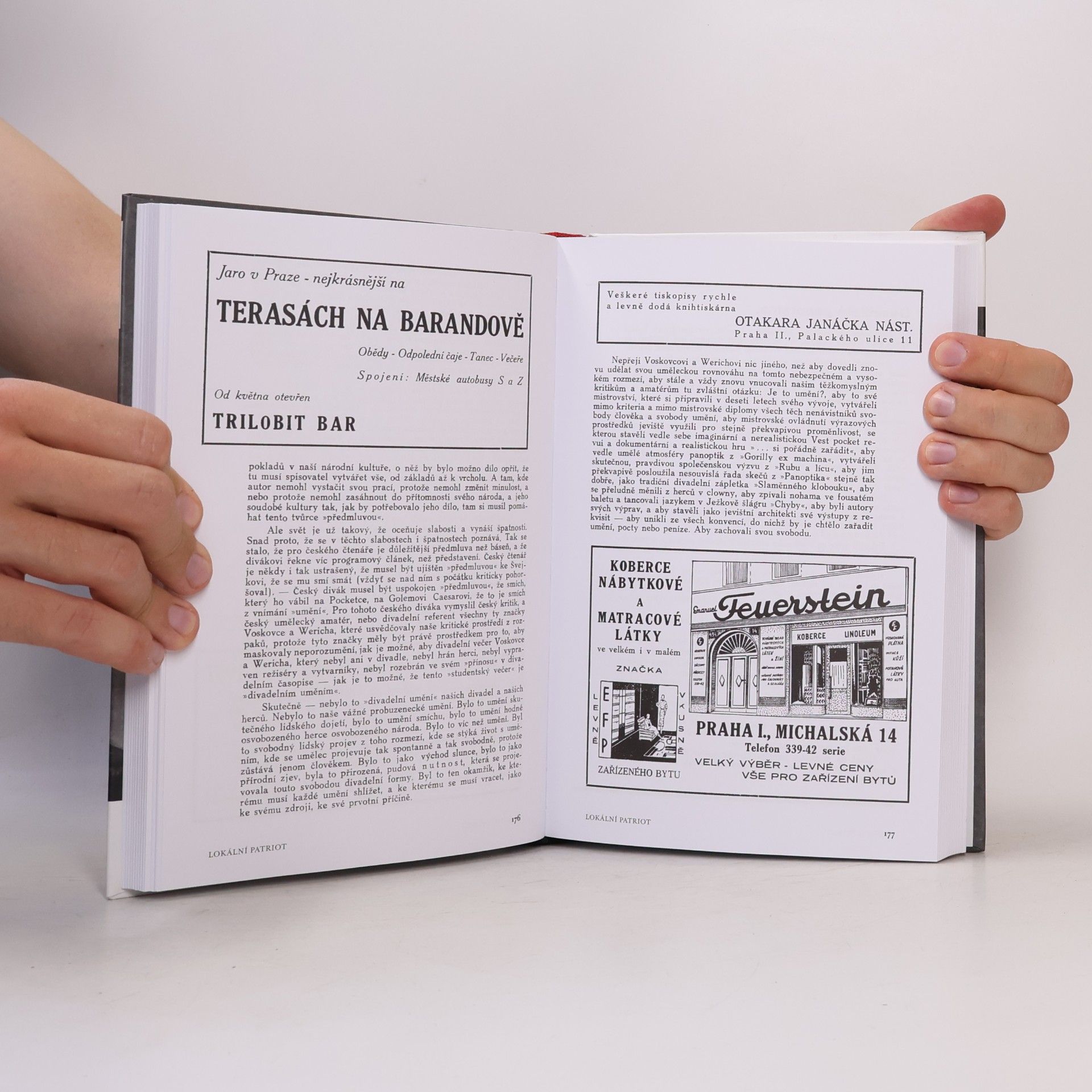 František Cinger Tiskoví magnáti Voskovec a Werich. Vest pocket revue. Lokální patriot. (2 díla v jednom svazku)