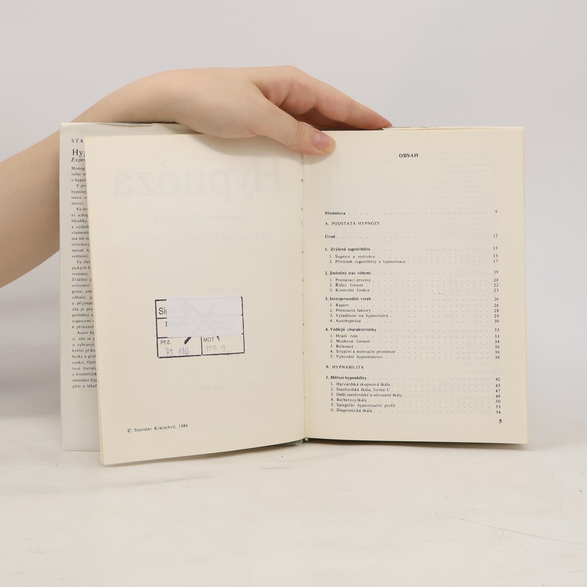 Stanislav Kratochvíl Hypnóza