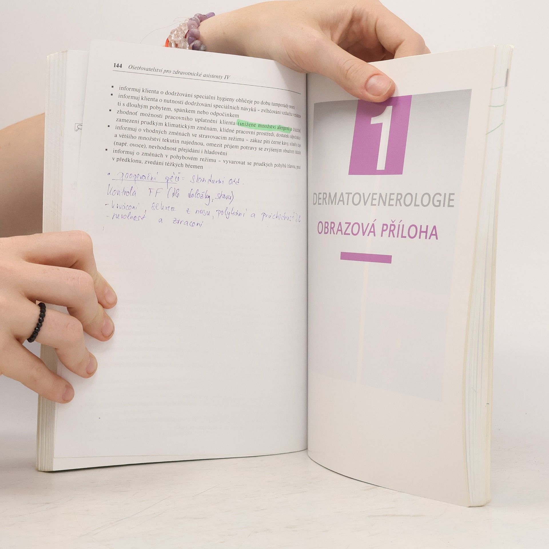 Lenka Slezáková Ošetřovatelství pro zdravotnické asistenty IV. díl, Dermatovenerologie, oftalmologie, ORL, stomatologie