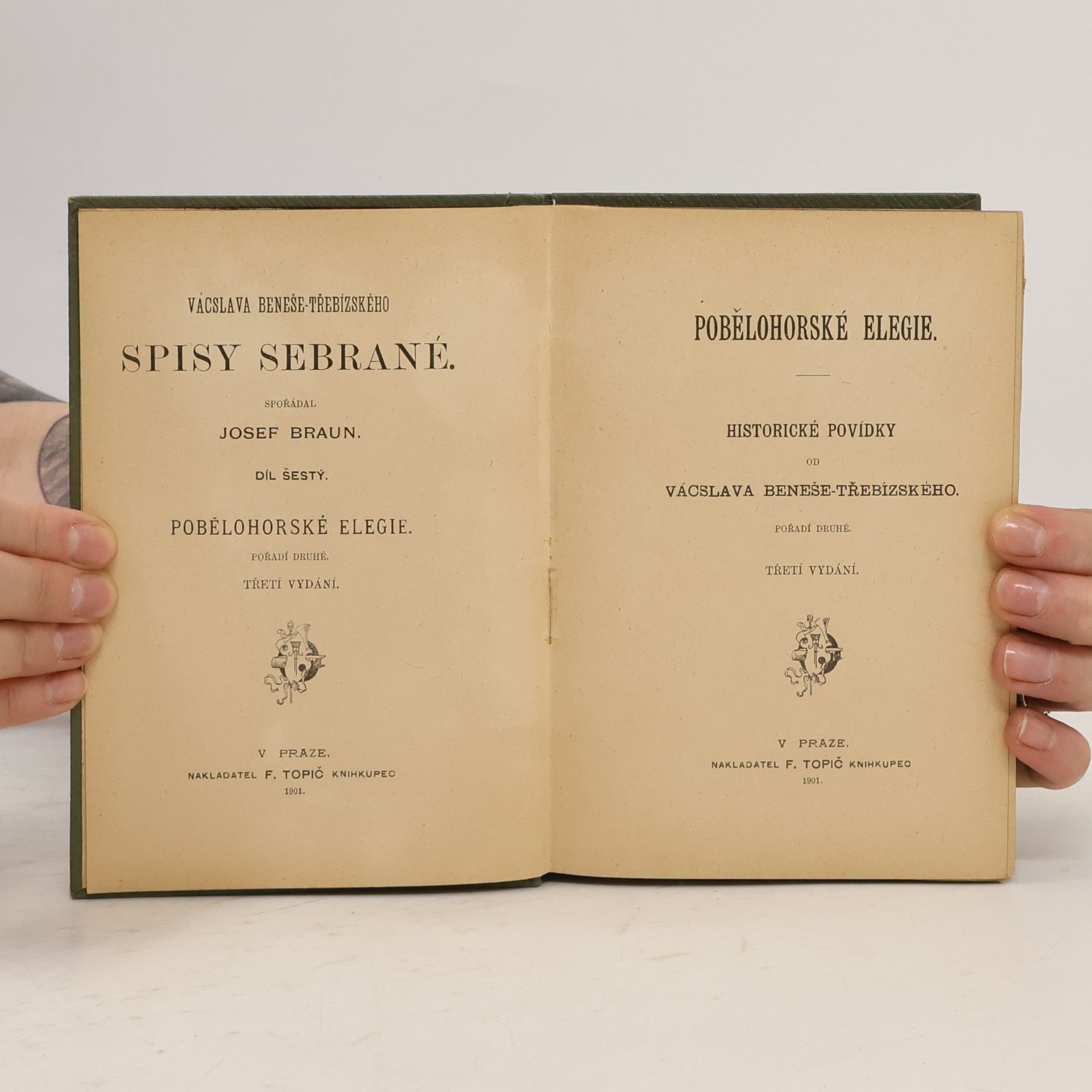 Václav Beneš Třebízský Pobělohorské elegie