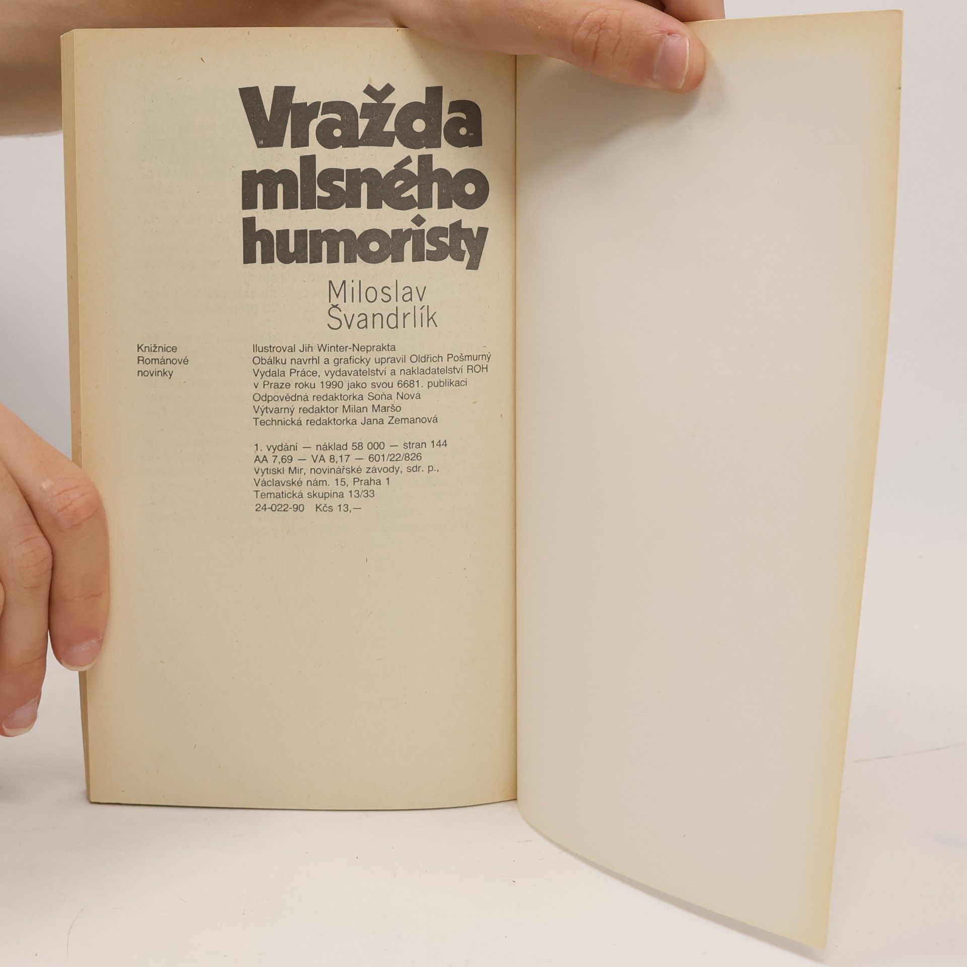 Miloslav Švandrlík Vražda mlsného humoristy