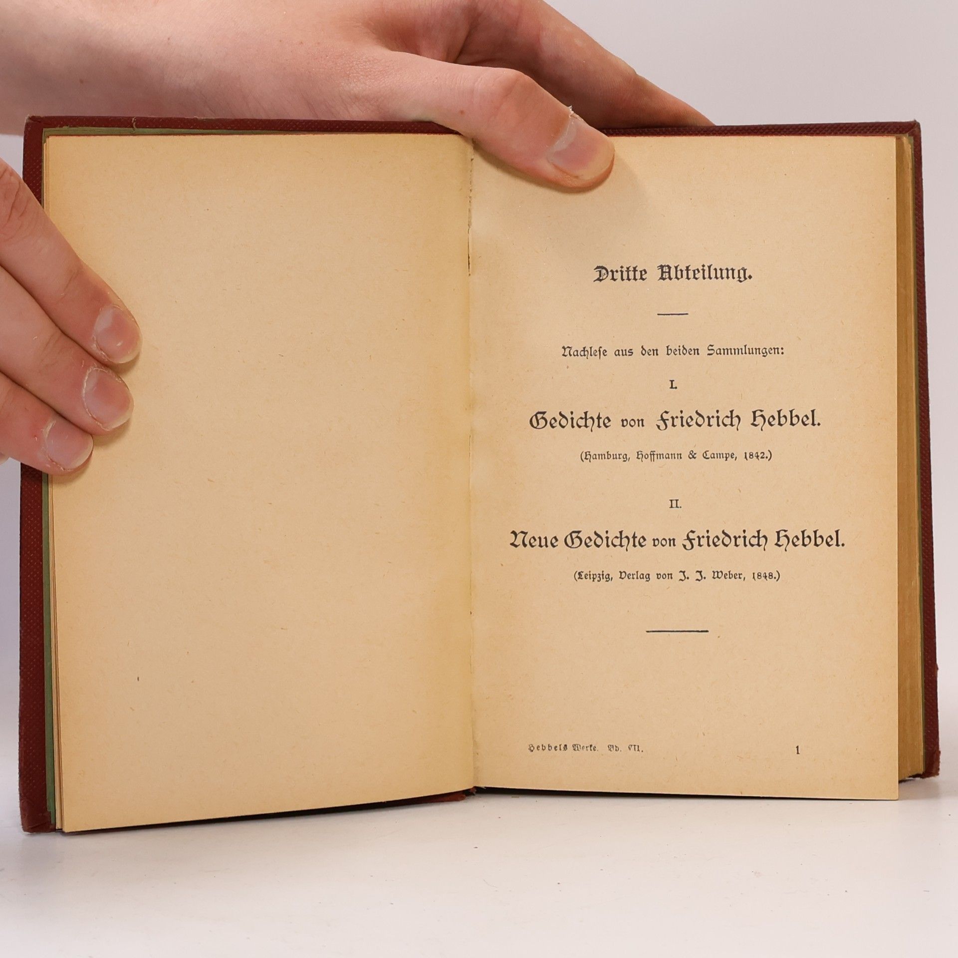 Christian Friedrich Hebbel Friedrich Hebbels sämtliche Werke in zwölf Bänden Sibenter Band