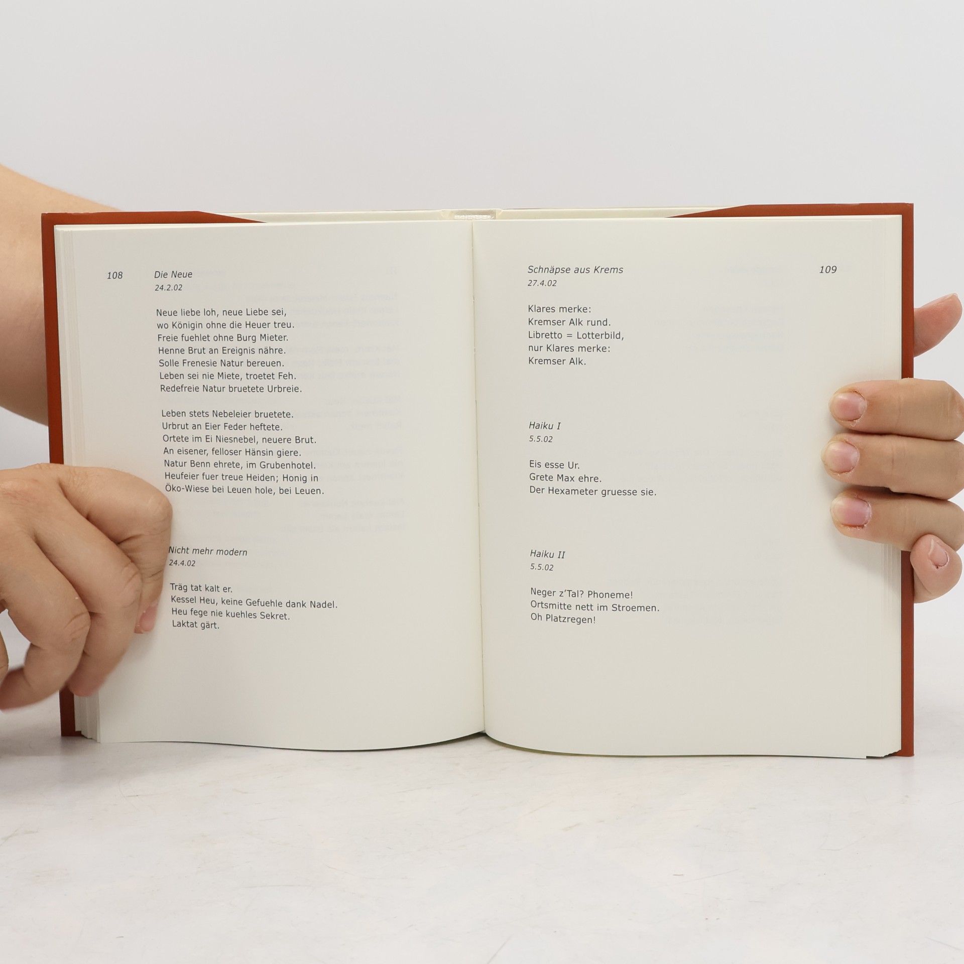 Anton Bruhin Spiegelgedichte und weitere Palindrome, 1991-2002