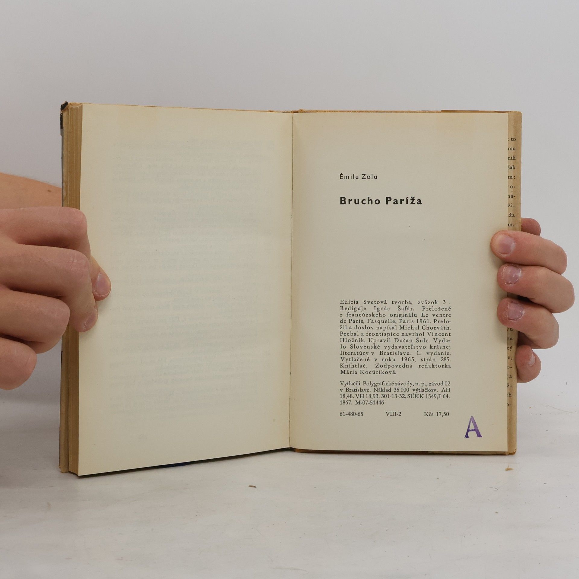 Émile Zola Brucho Paríža