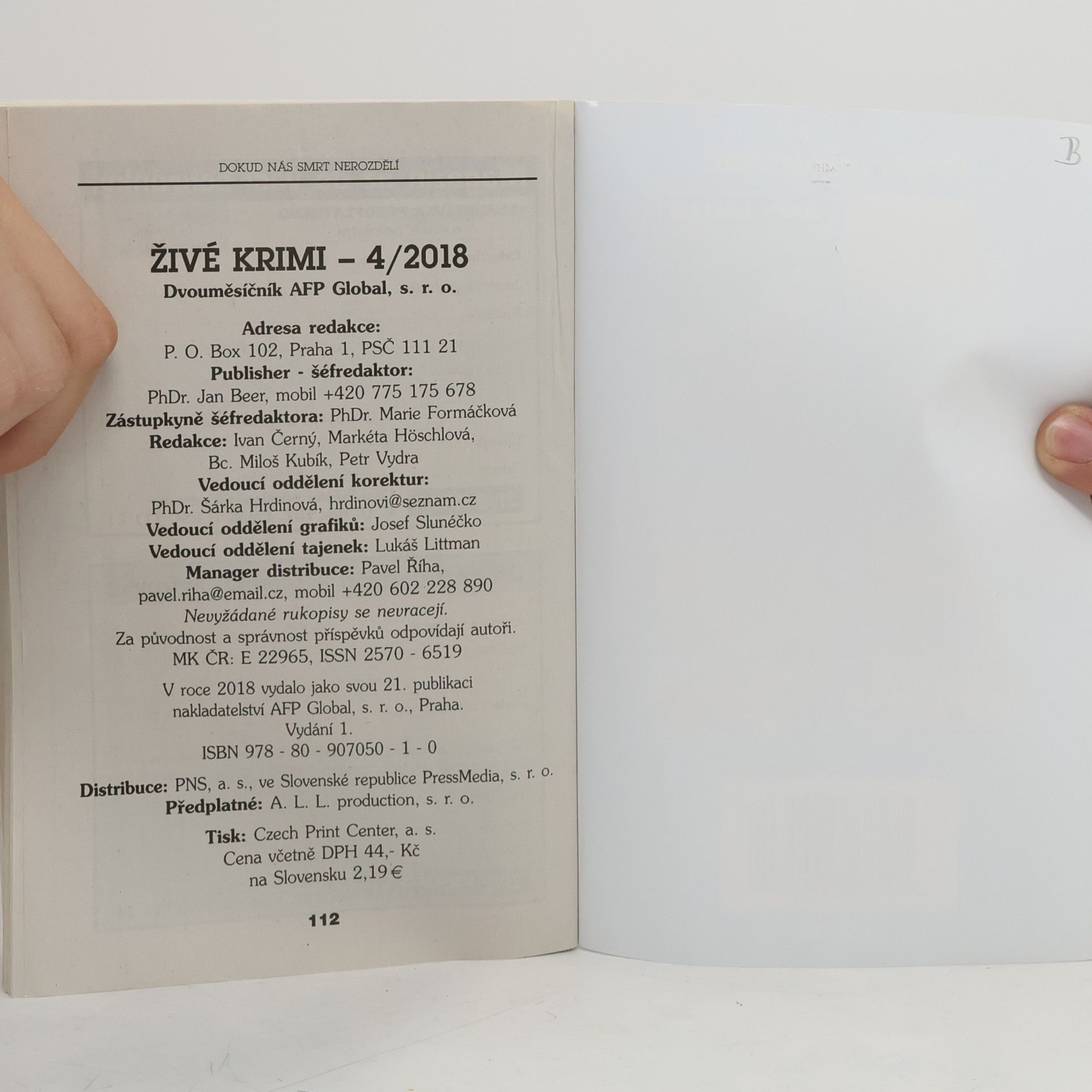 Autorenkollektiv Živé krimi 4/2018. Dokud nás smrt nerozdělní a další skutečné příběhy