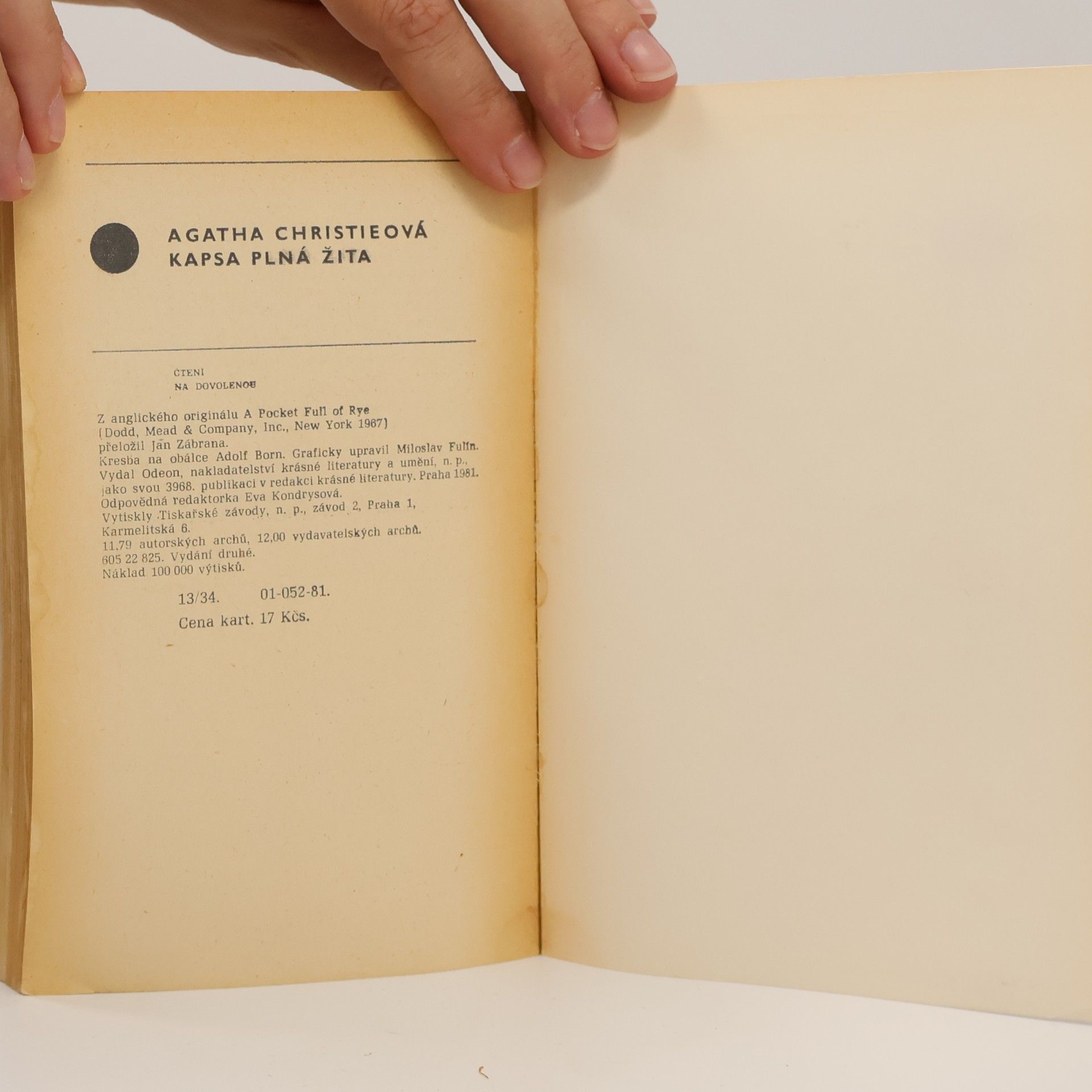 Agatha Christie Kapsa plná žita
