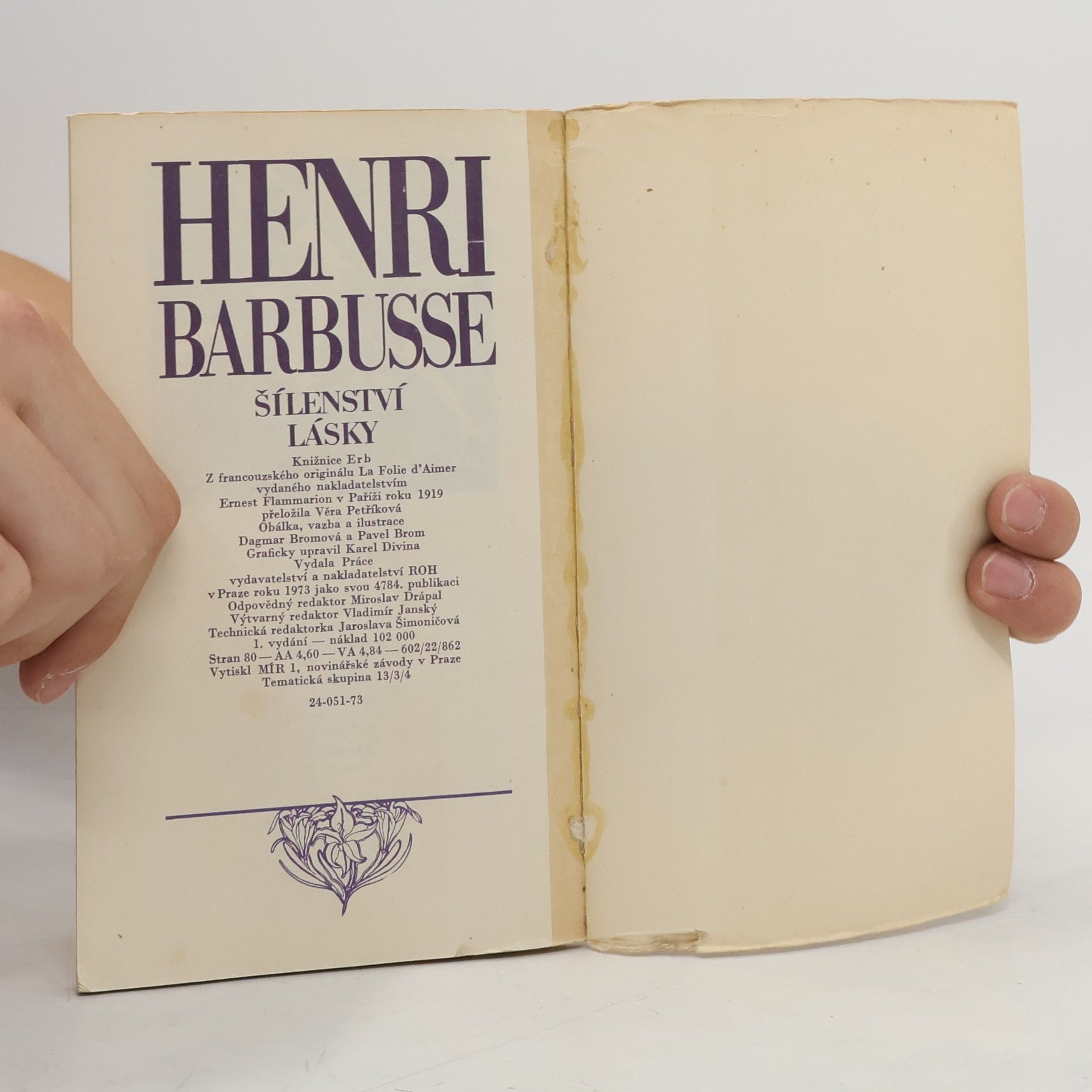Henri Barbusse Šílenství lásky