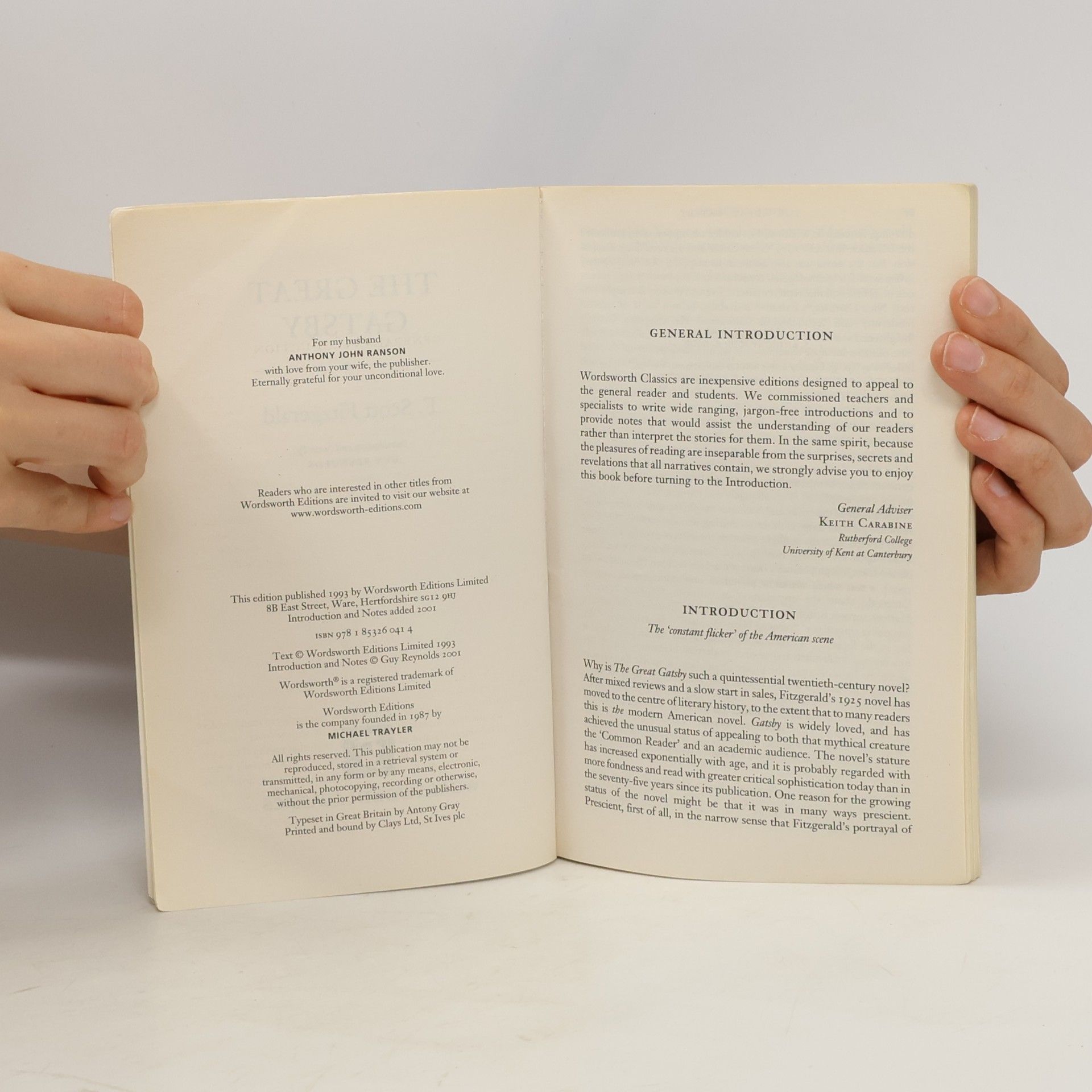 Francis Scott Fitzgerald The Great Gatsby