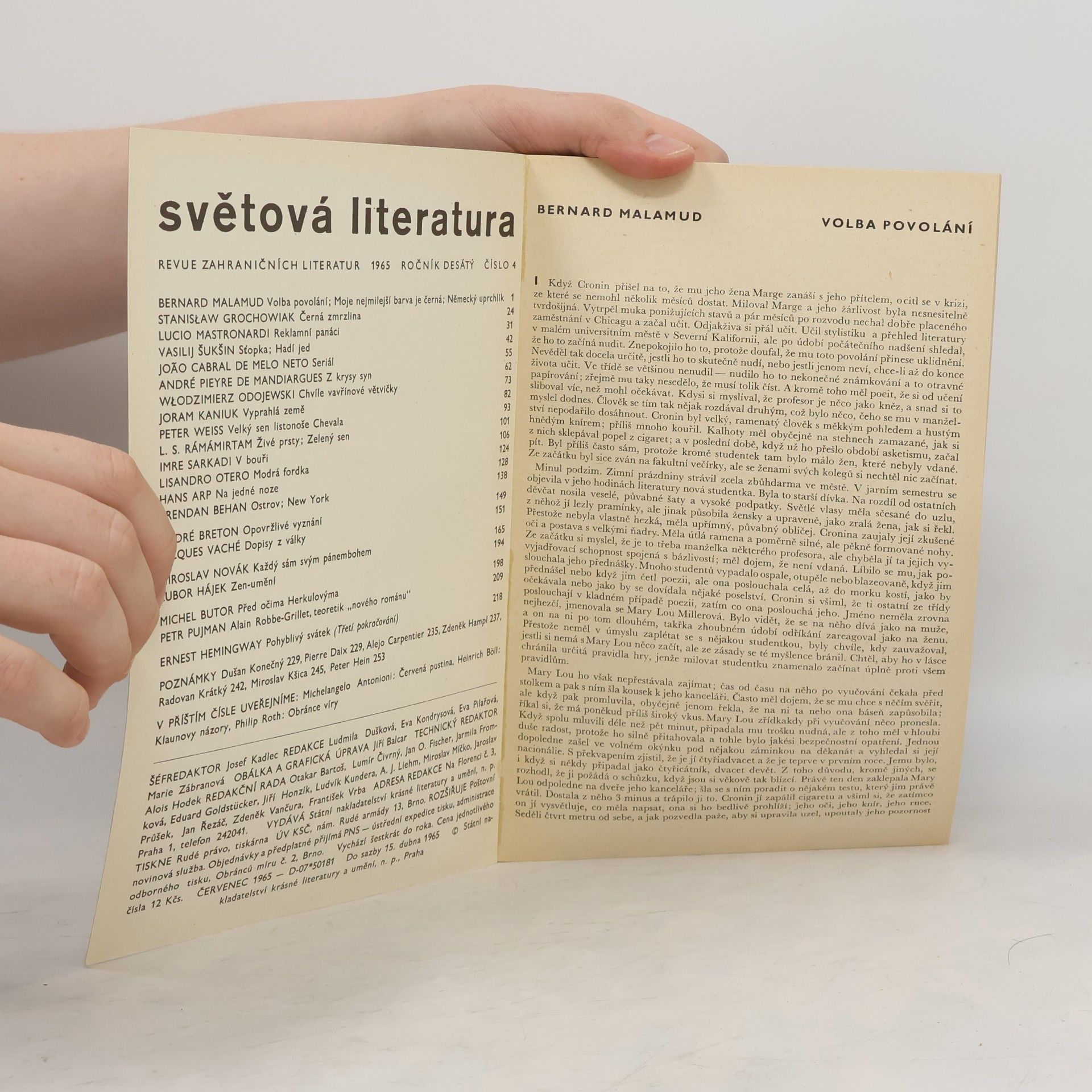 Kolektiv autorů Světová literatura 4/1965