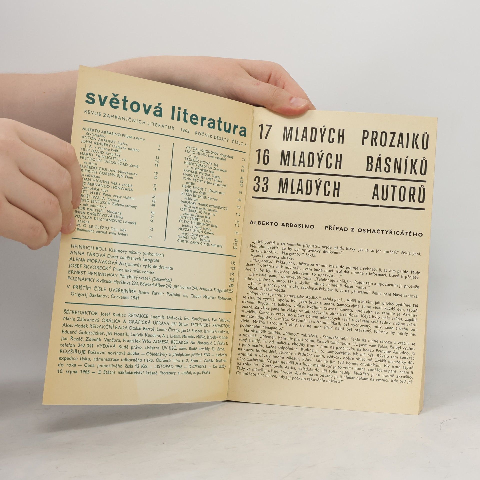 AA.VV. Světová literatura 3/1965