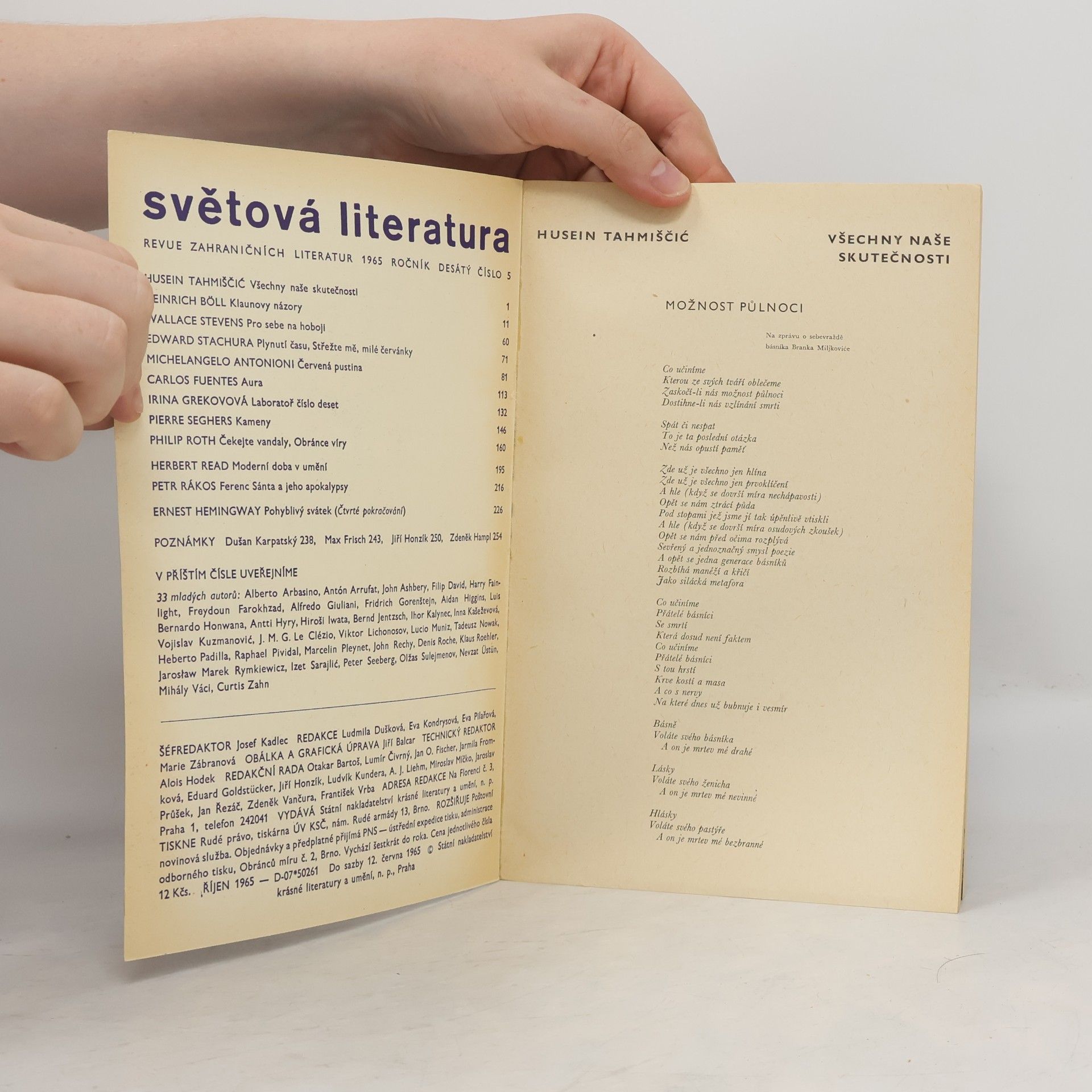 Various authors Světová literatura 5/1965
