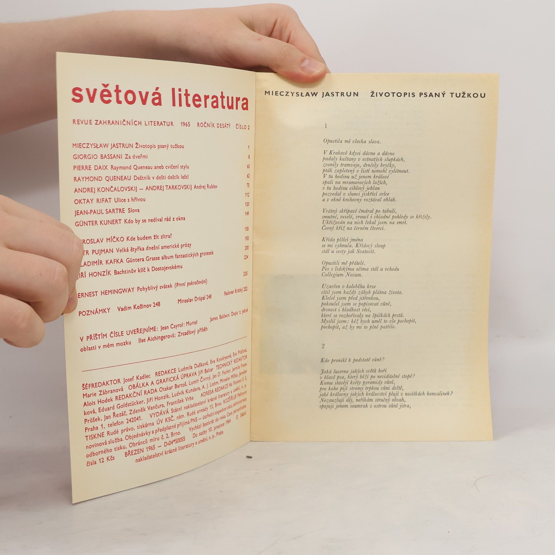 Kolektiv autorů Světová literatura 2/1965
