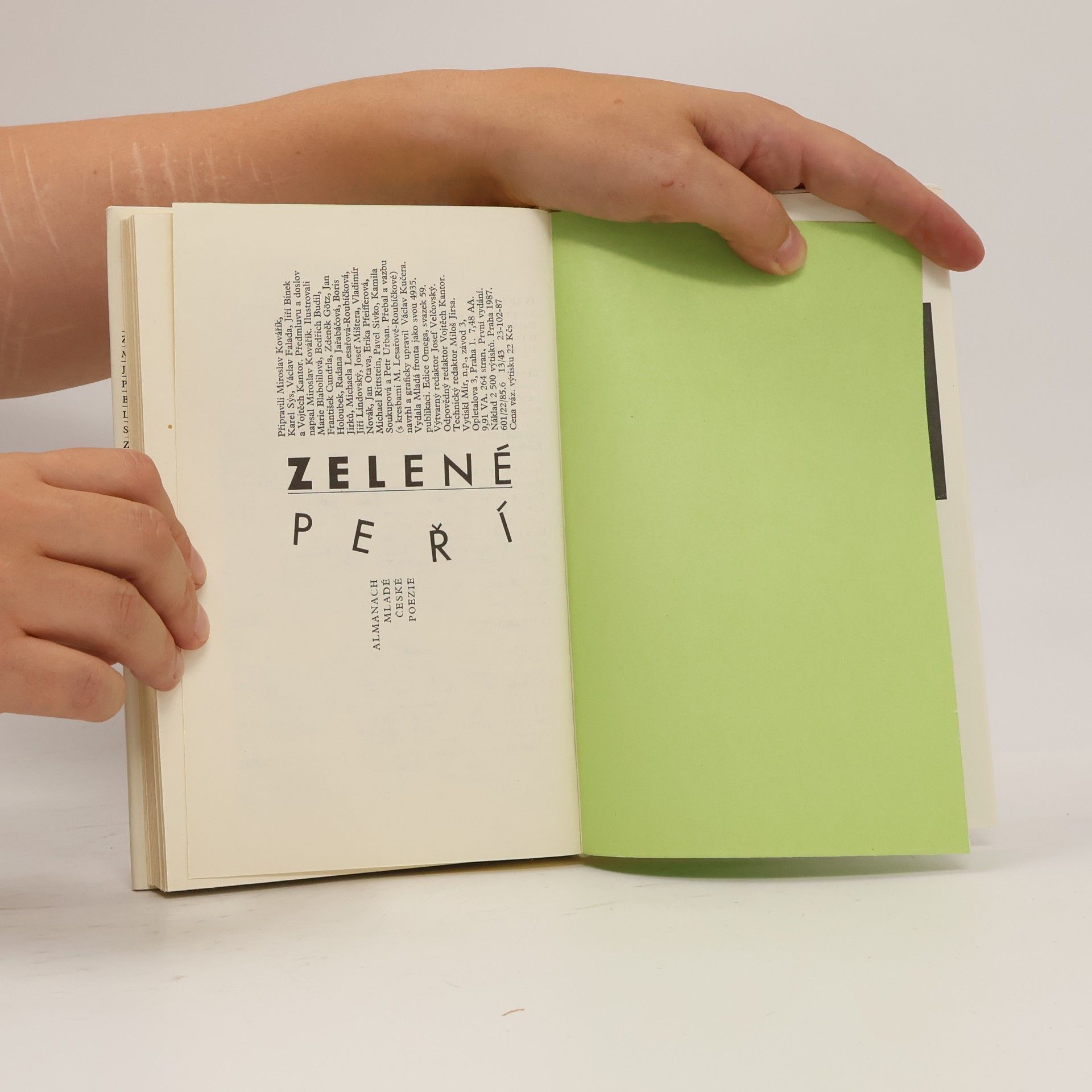Miroslav Kovářík Zelené peří almanach mladé české poezie