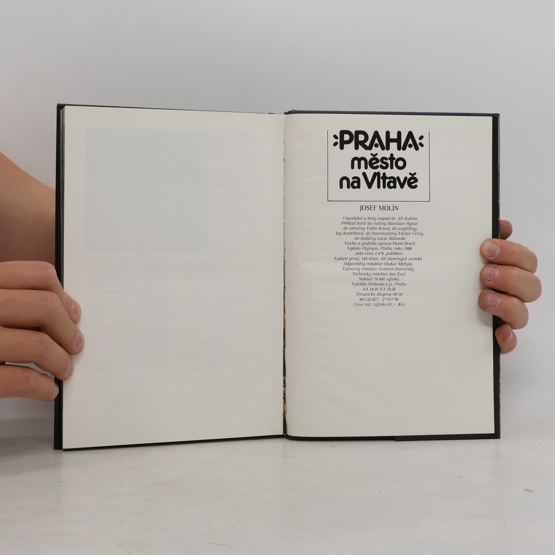 Josef Molín Praha. Město na Vltavě