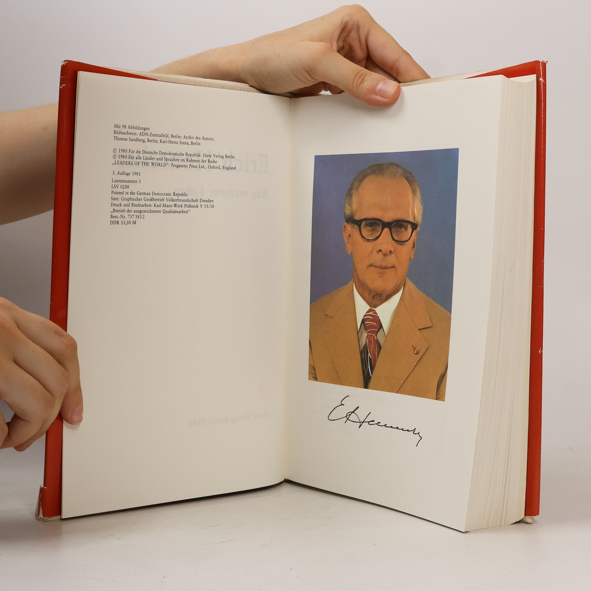 Erich Honecker Aus meinem Leben