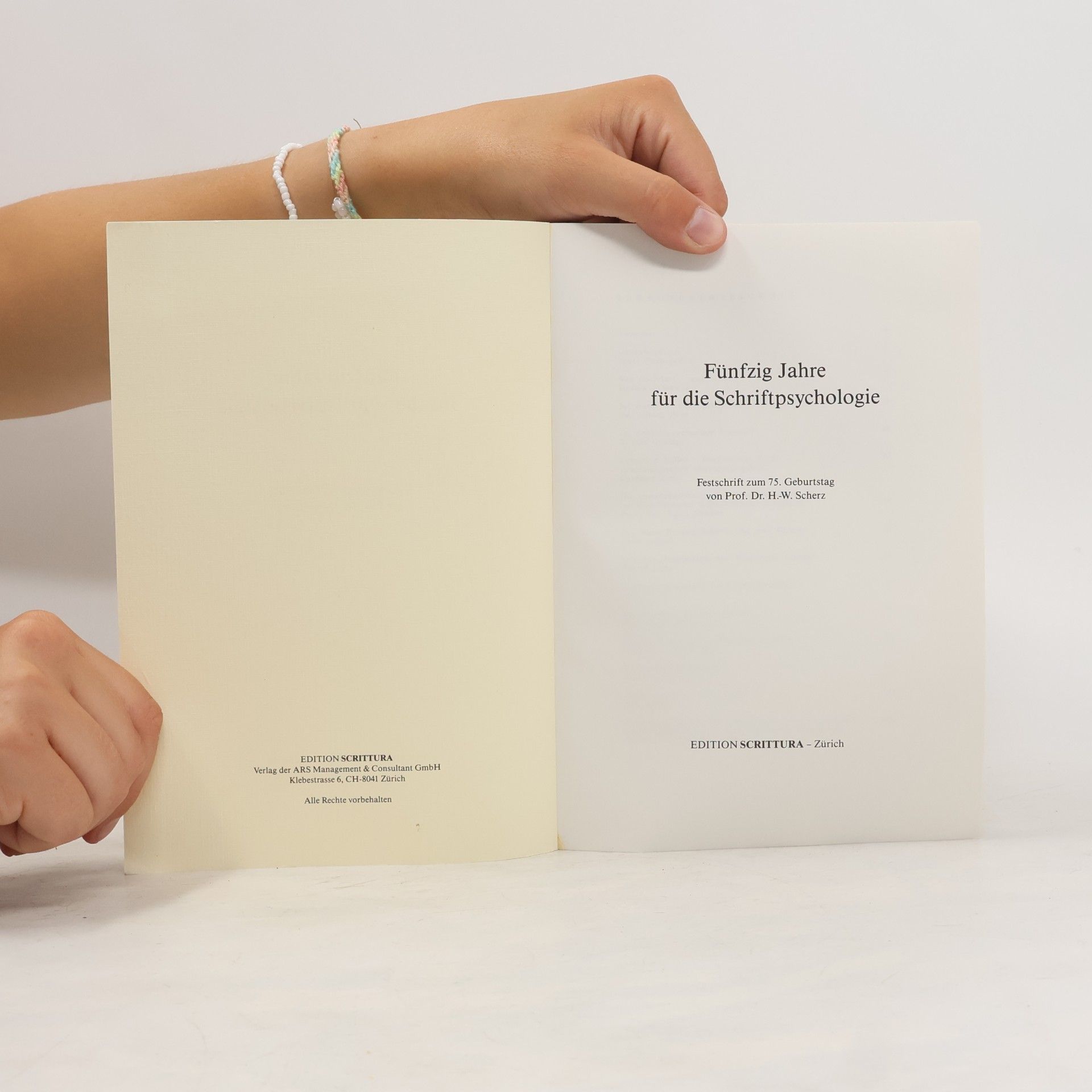 H.-W. Scherz Fünfzig Jahre für die Schriftpsychologie