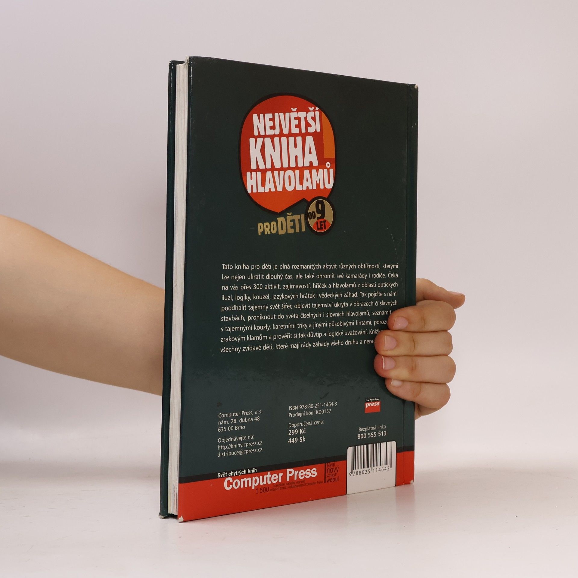 Various authors Největší kniha hlavolamů pro děti od 9 let