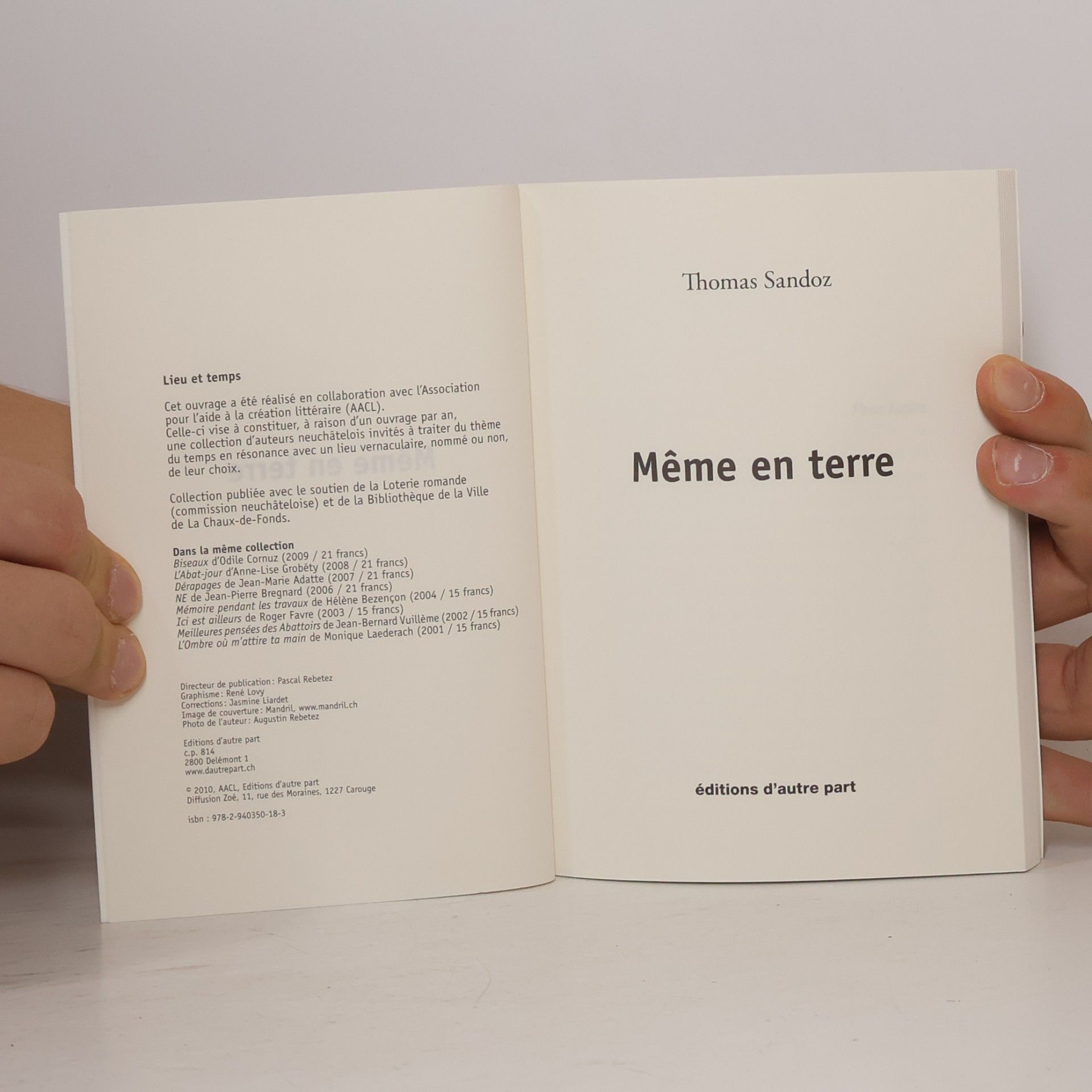 Thomas Sandoz Même en terre