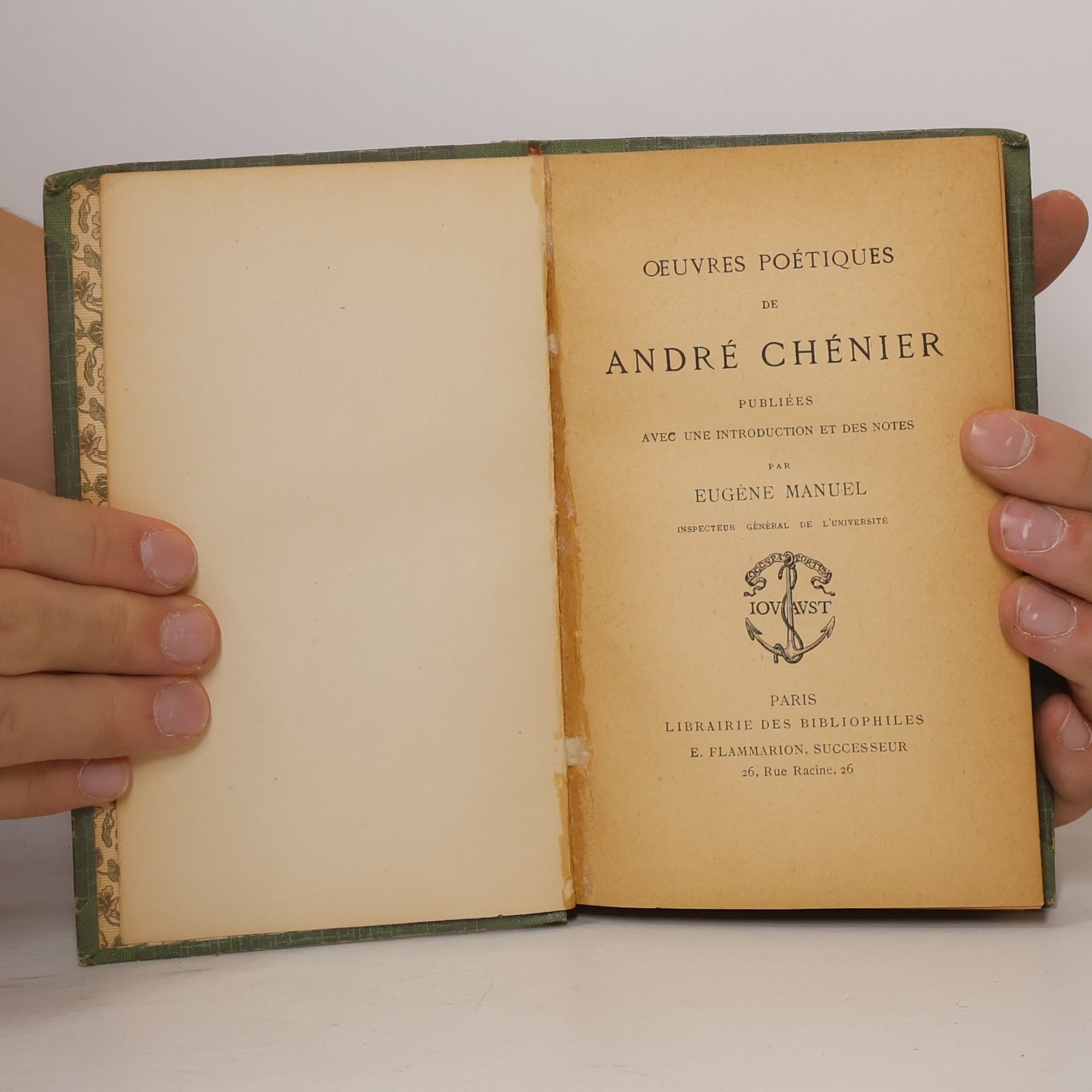 André Chénier Oeuvres poétiques
