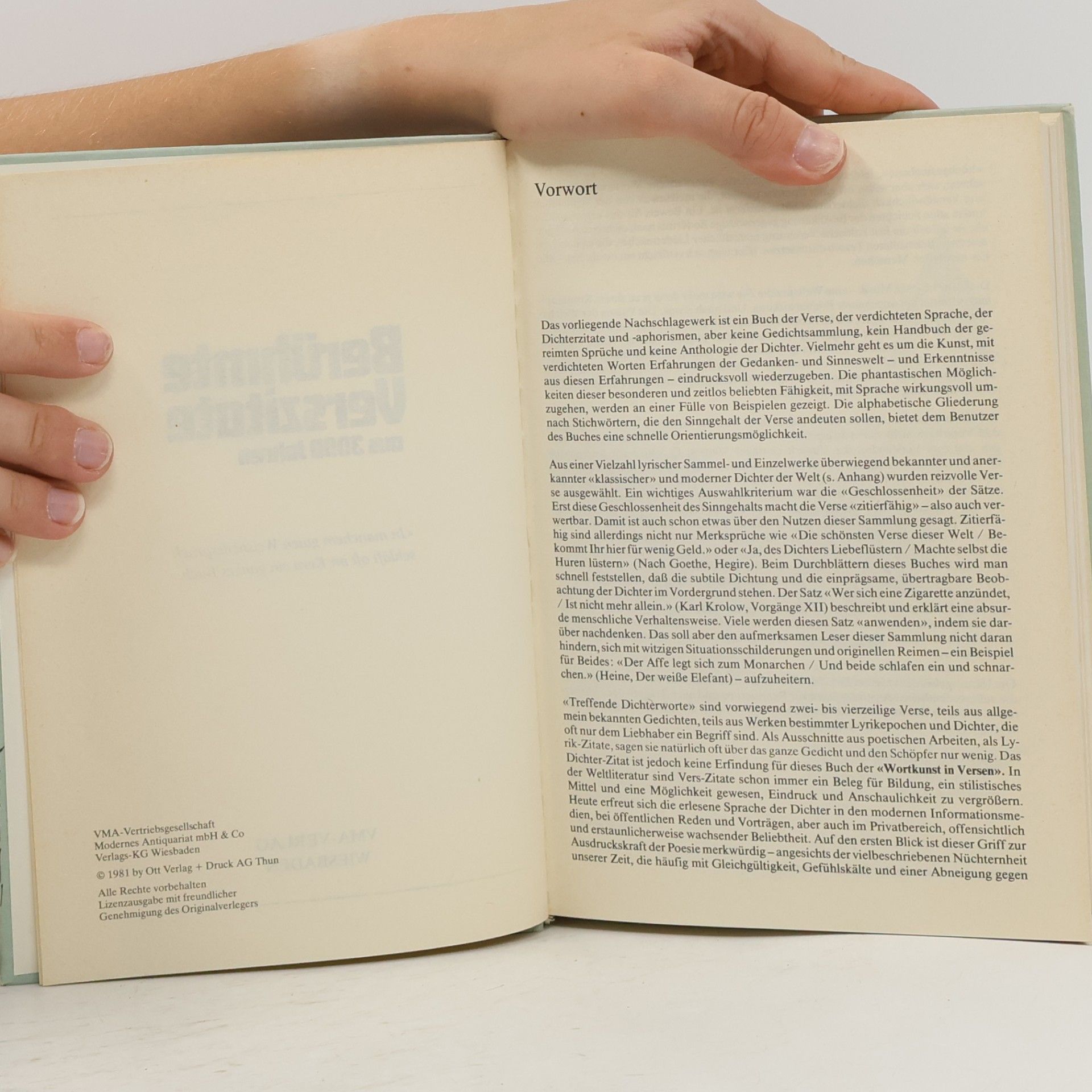 Various authors Berühmte Verszitate aus 3000 Jahren