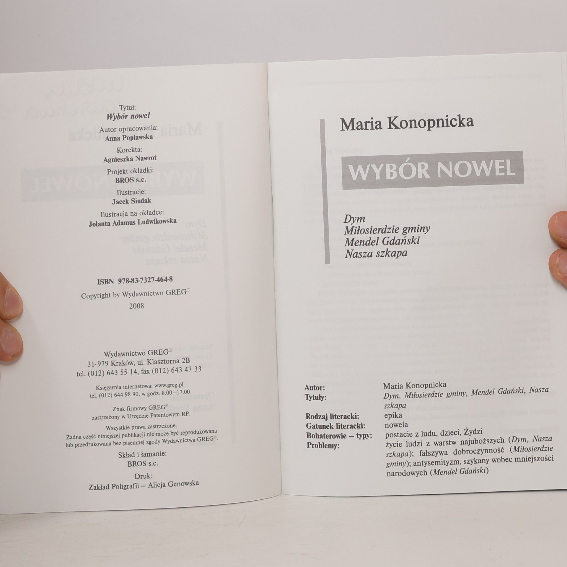 Maria Konopnicka Wybór nowel. (Dym, Miłosierdzie gminy, Mendel Gdański, Nasza szkapa) Lektura z opracowaniem