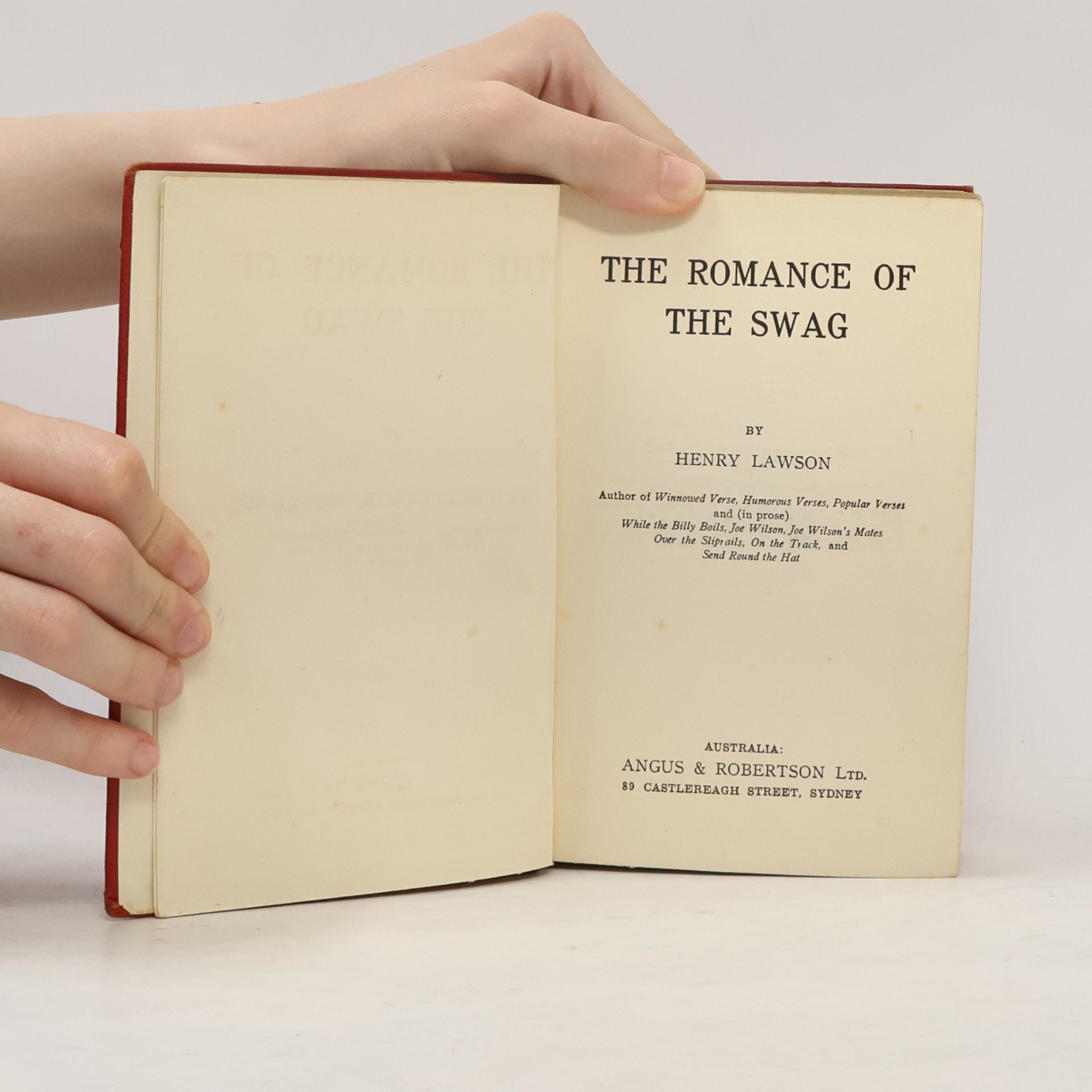 Henry Lawson The Romance of the Swag