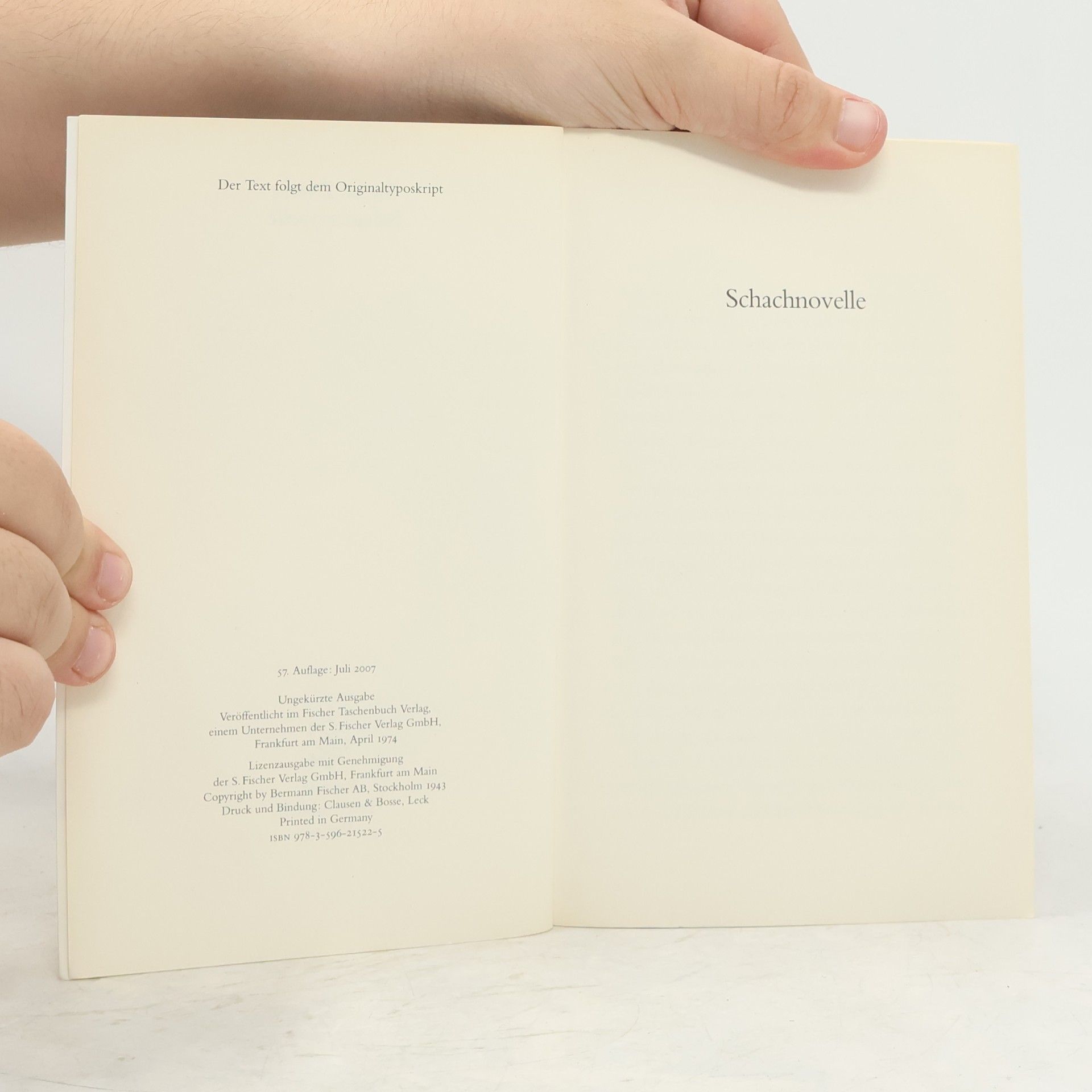 Stefan Zweig Schachnovelle