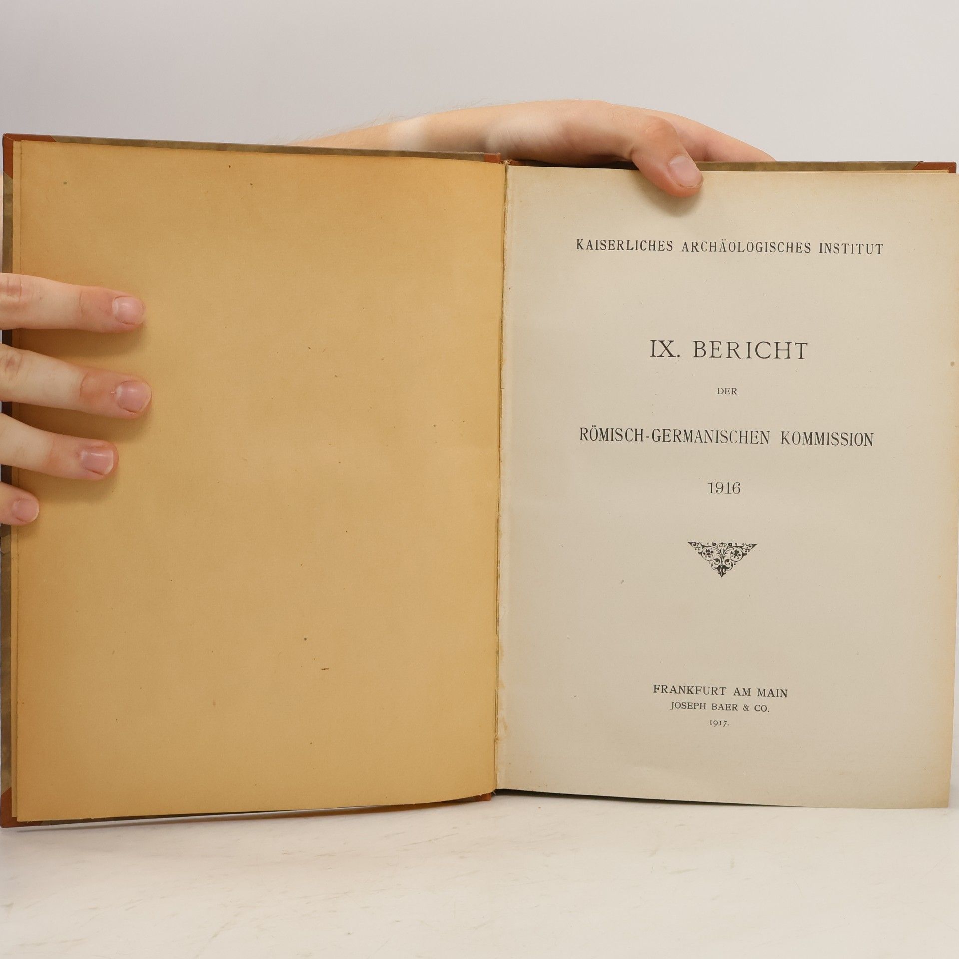 kolektiv IX. Bericht der Römosch-Germanischen kommission 1916