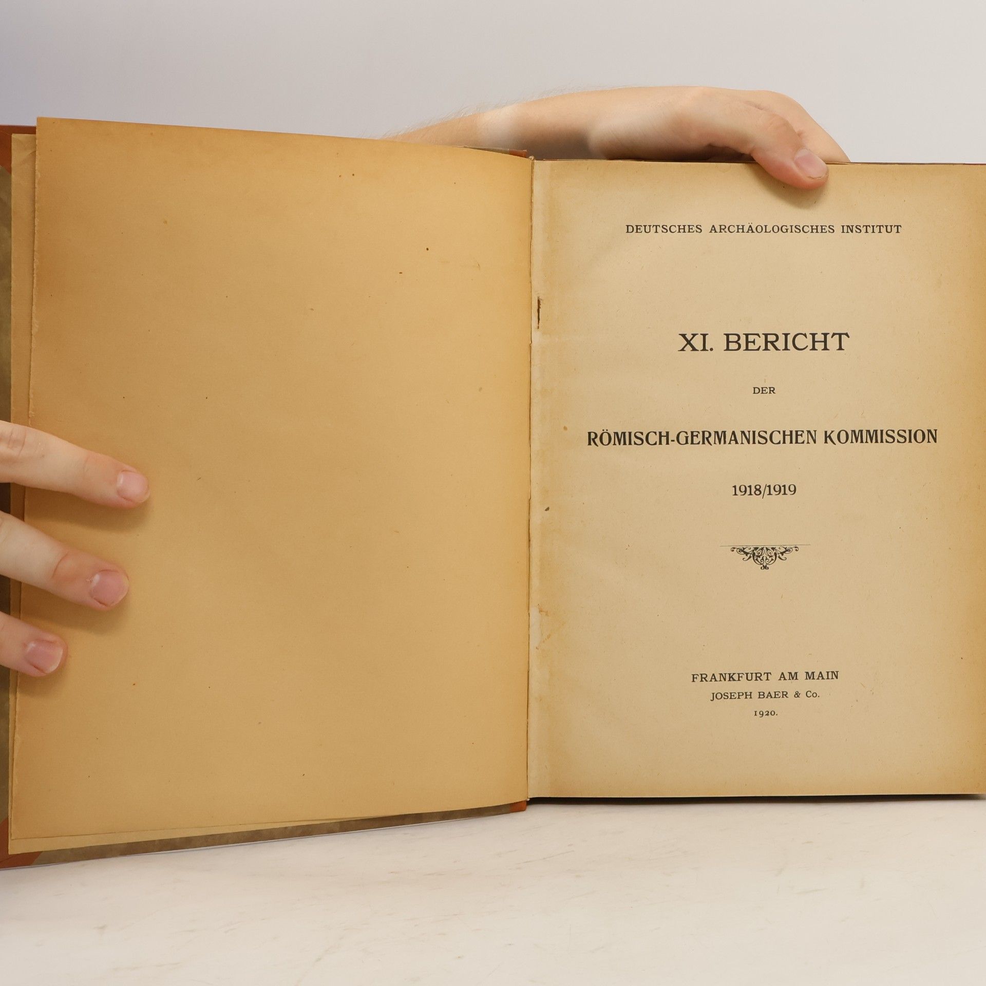 kolektiv XI. Bericht der Römisch-Germanischen Kommission 1918/1919