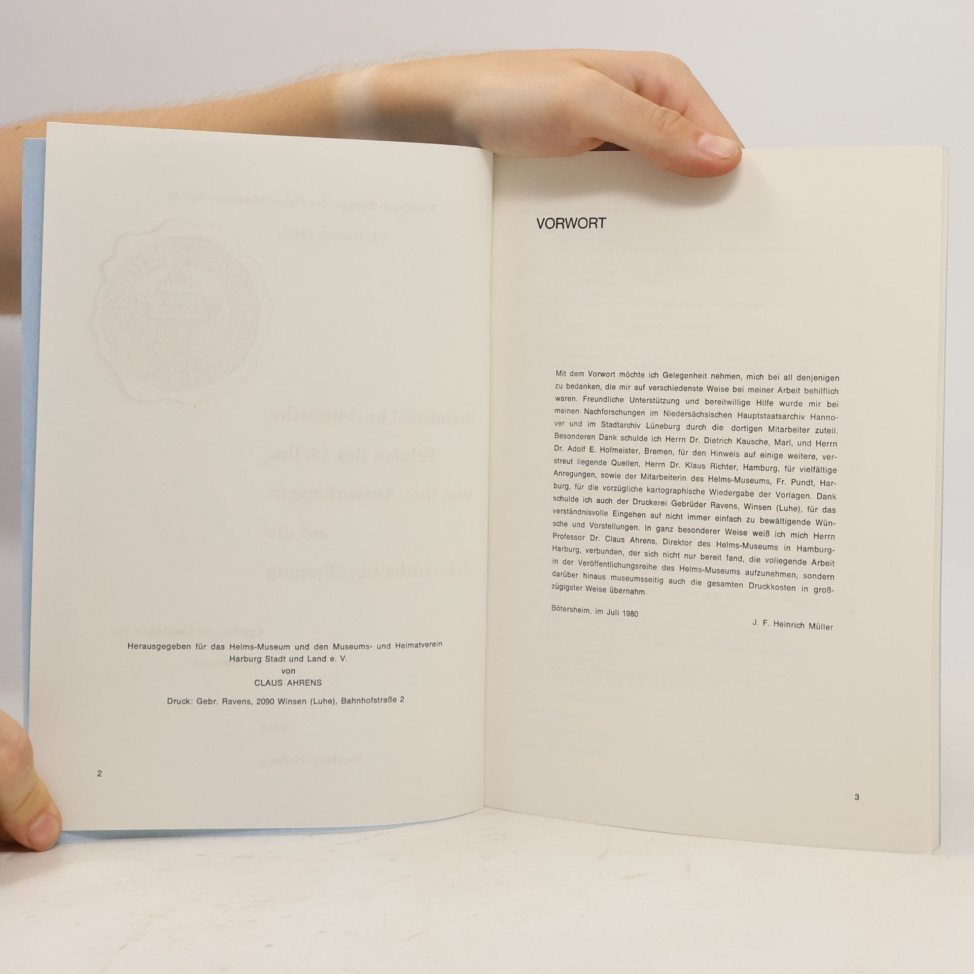 J.F. Heinrich Muller Bremisch Luneburgische fehden des 15. Jhs. und Ihre Auswirkungen auf die bauerliche Bevolkerung