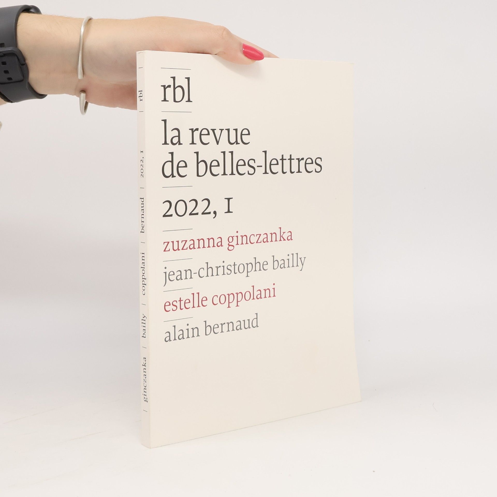 RBL: La Revue de Belles-Lettres 2022, I